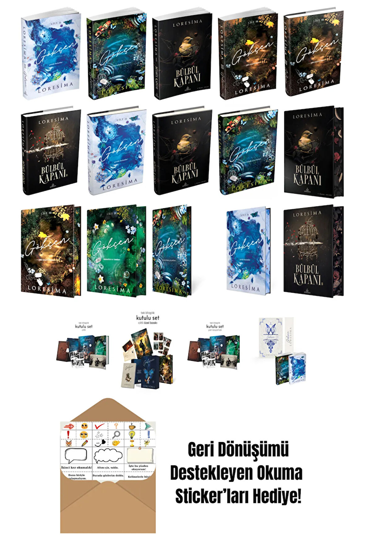 Loresima 19 Kitap Seti + Okuma Sticker'ları