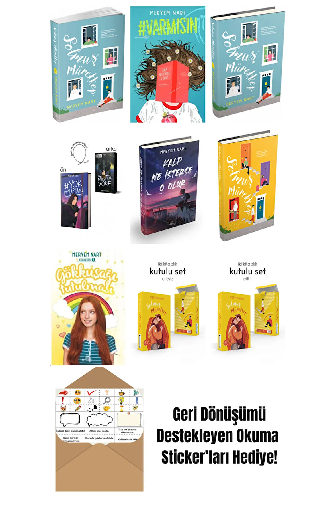 Meryem Nart 9 Kitap Seti + Okuma Sticker'ları