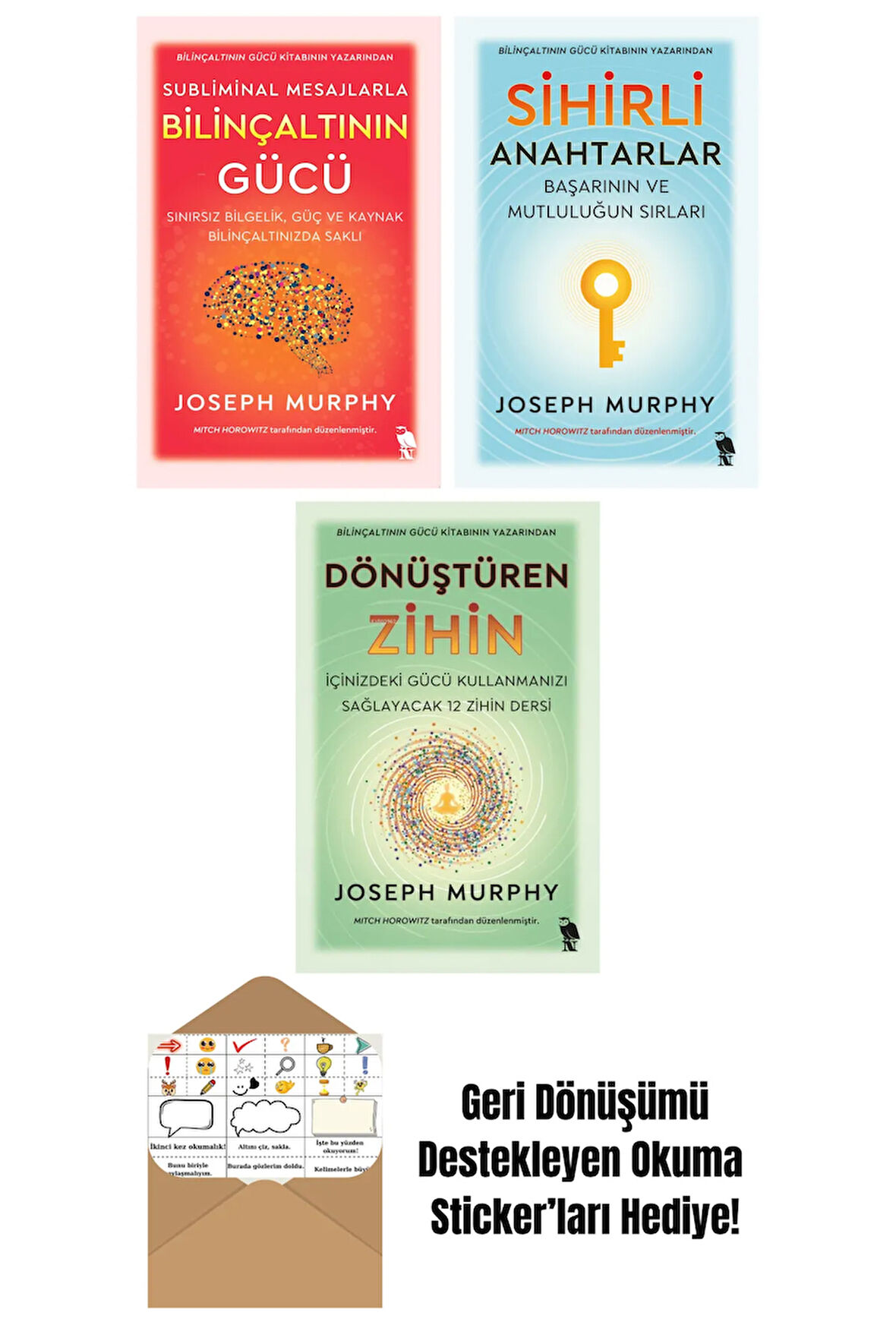 Joseph Murphy 3 Kitap Seti + Okuma Sticker'ları