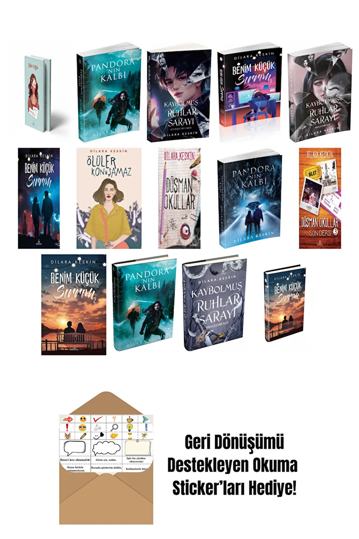 Dilara Keskin 14 Kitap Seti + Okuma Sticker'ları