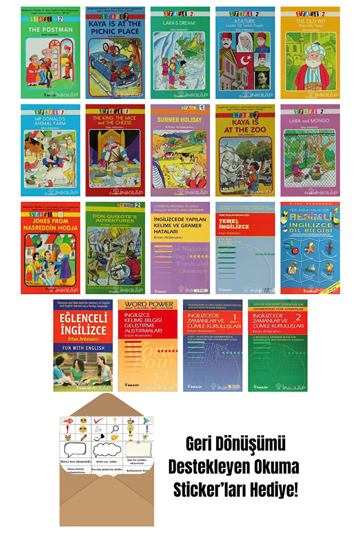 Ertan Ardanancı 19 Kitap Seti + Okuma Sticker'ları