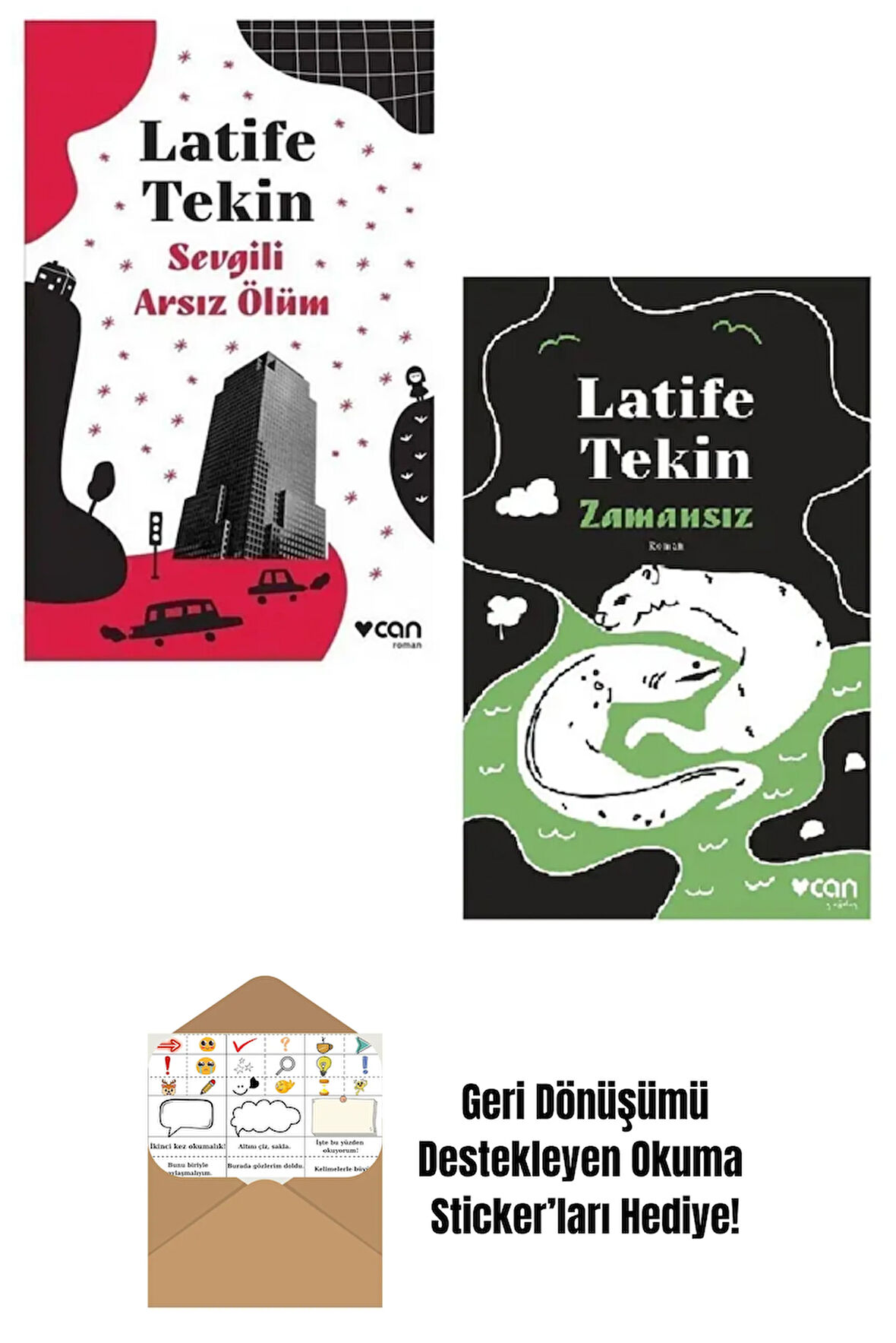 Latife Tekin 2 Kitap Set + Okuma Sticker'ları