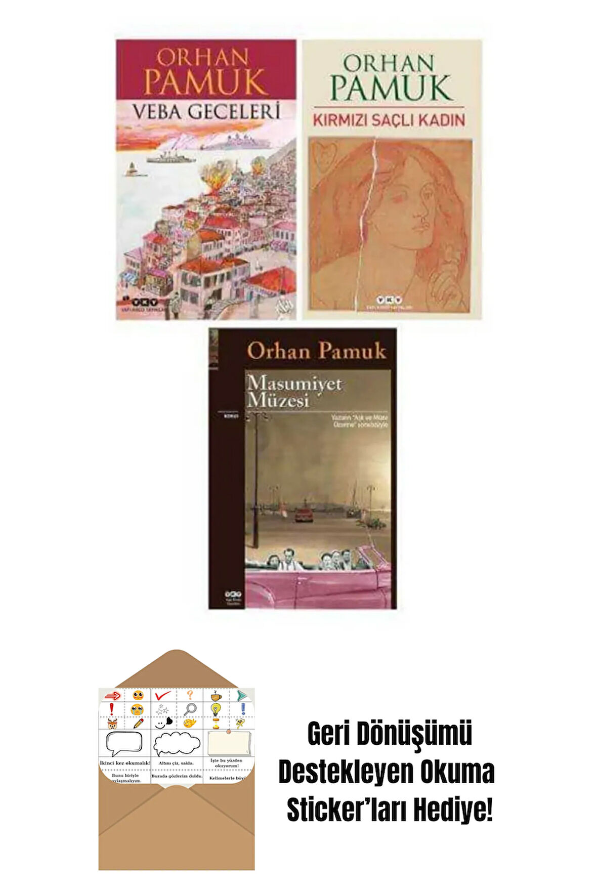 Orhan Pamuk 3 Kitap Set + Okuma Sticker'ları