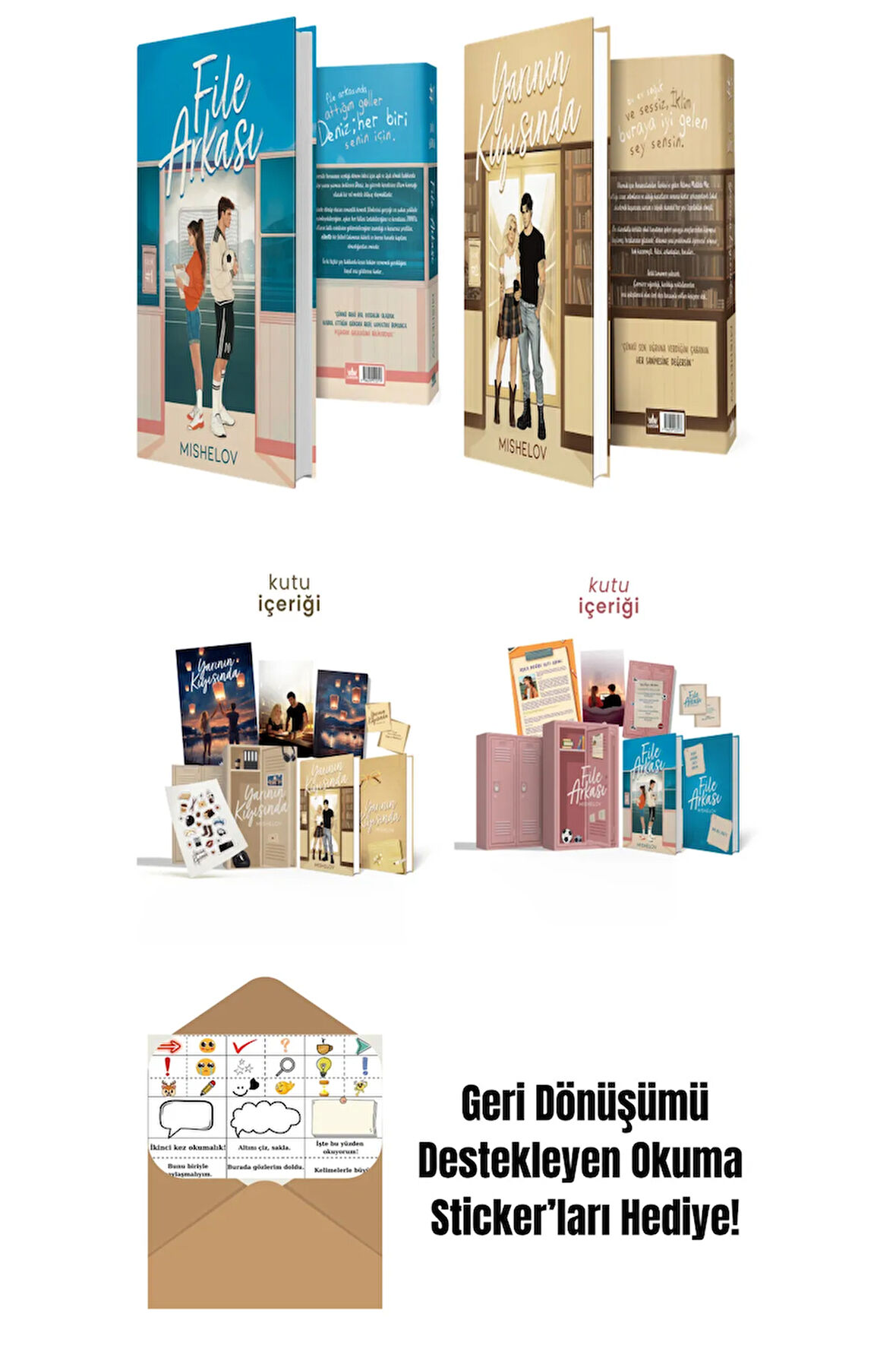 MISHELOV 4 Kitap Seti + Okuma Sticker'ları