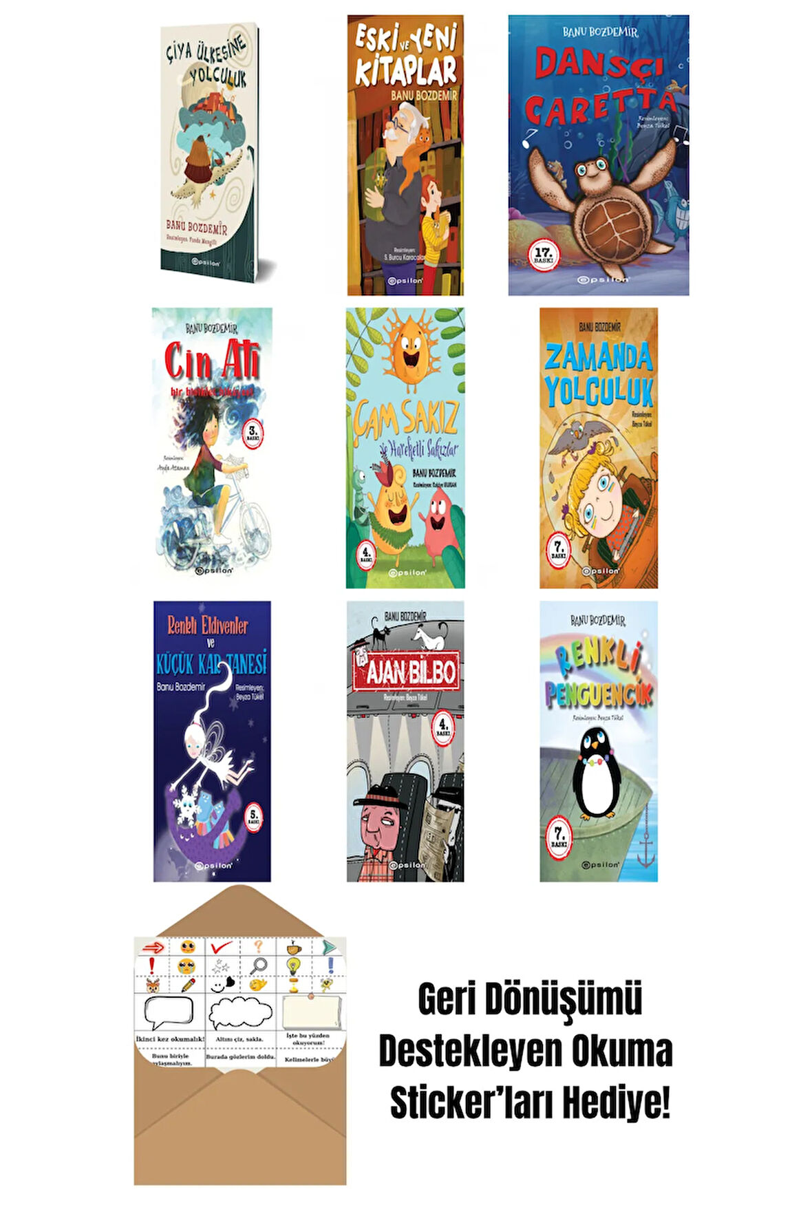 Banu Bozdemir 9 Kitap Seti + Okuma Sticker'ları