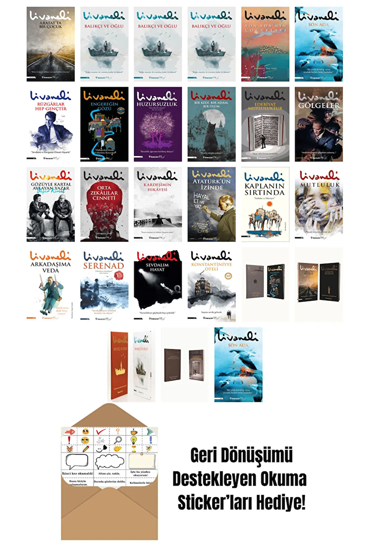 Zülfü Livaneli 27 Kitap Seti + Okuma Sticker'ları