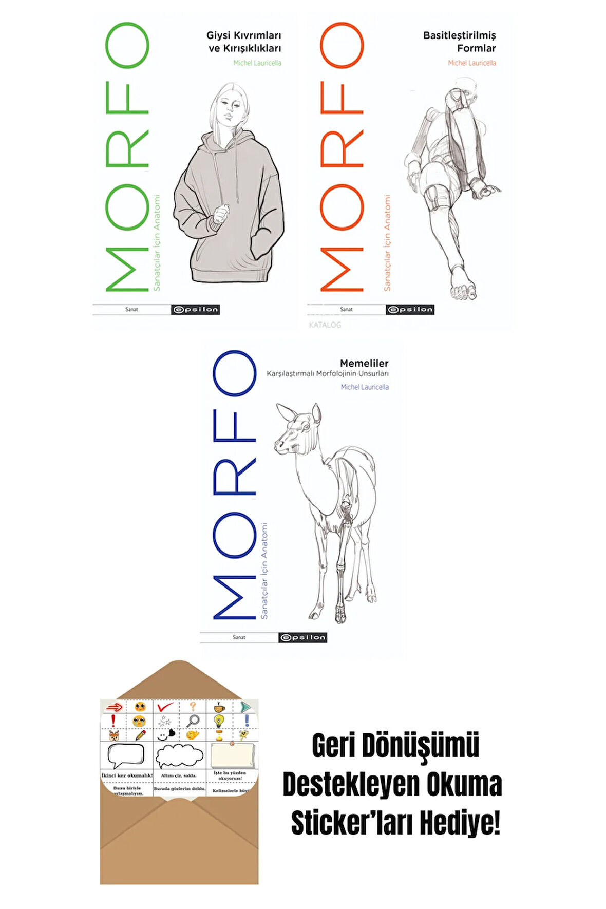 Michel Lauricella 3 Kitap Seti + Okuma Sticker'ları