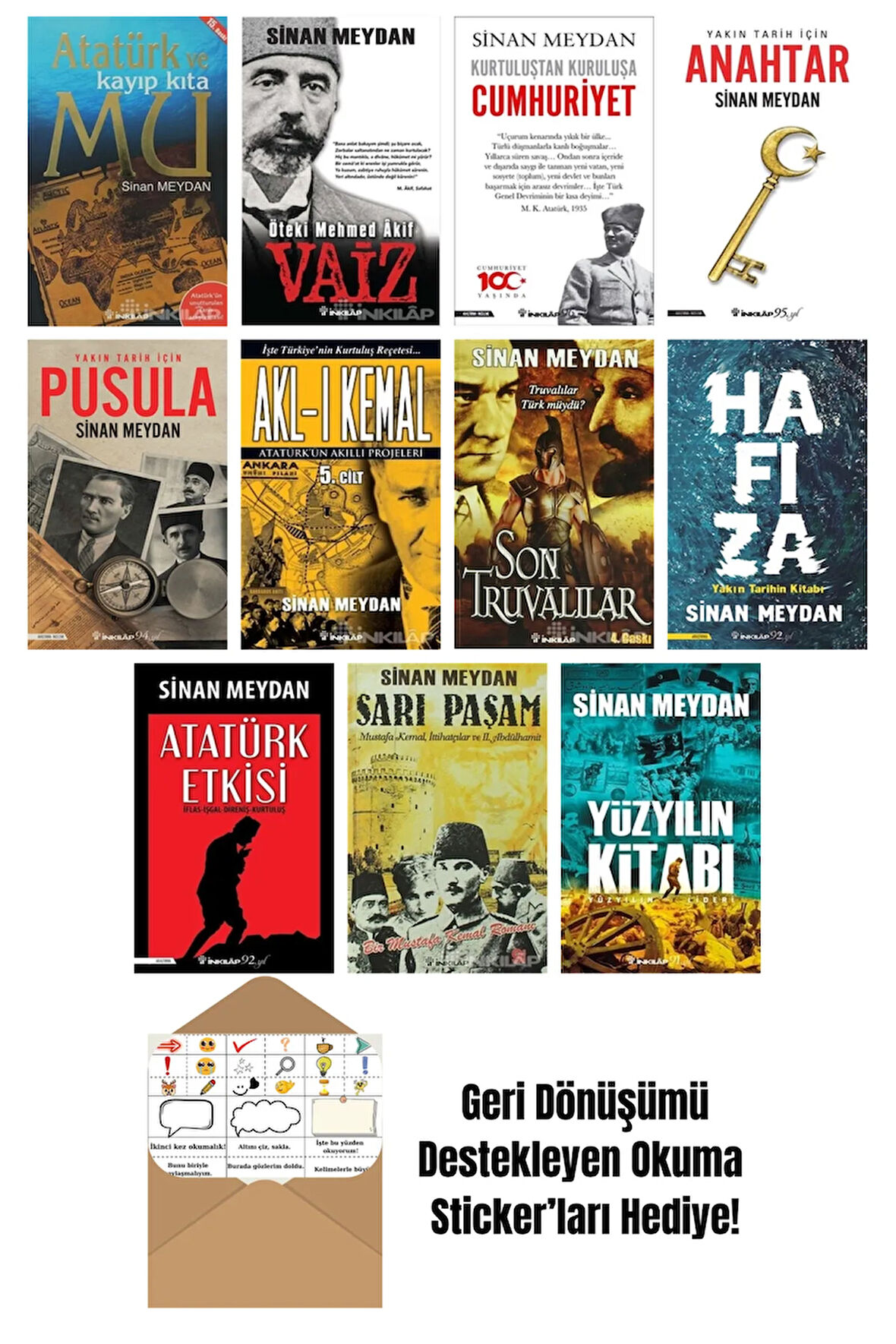 Sinan Meydan 11 Kitap Seti + Okuma Sticker'ları