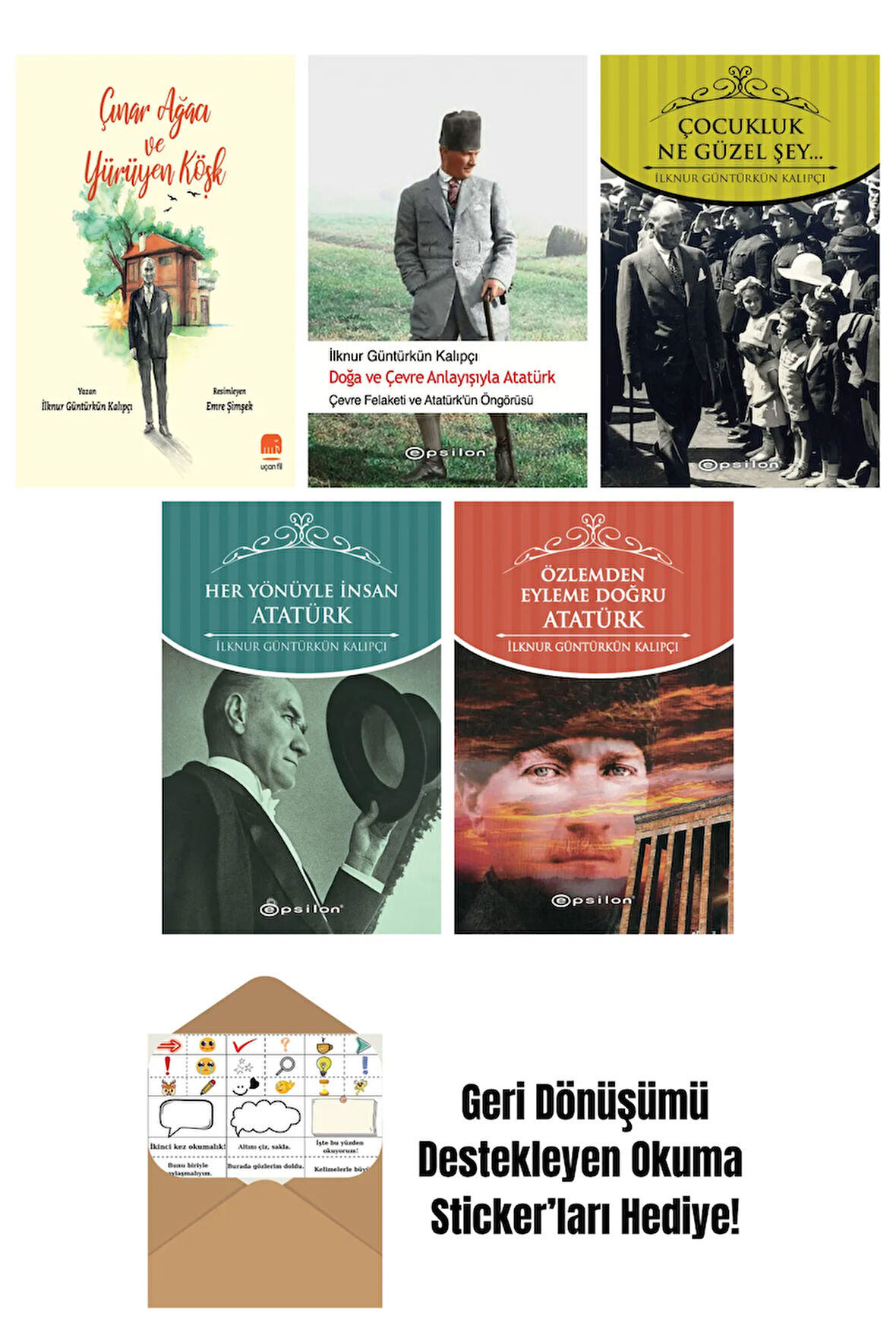 İlknur Güntürkün Kalıpçı 5 Kitap Seti + Okuma Sticker'ları