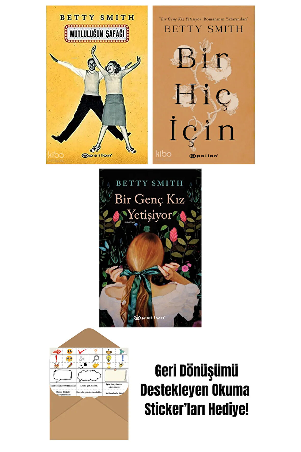 Betty Smith 3 Kitap Seti + Okuma Sticker'ları