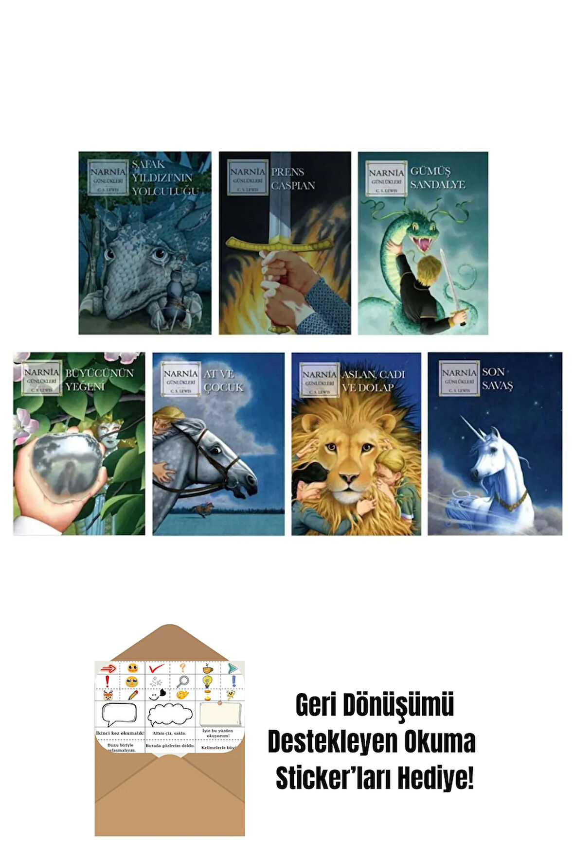 Narnia Günlükleri Seti Yeni Kapak (7 Kitap) + Okuma Sticker'ları