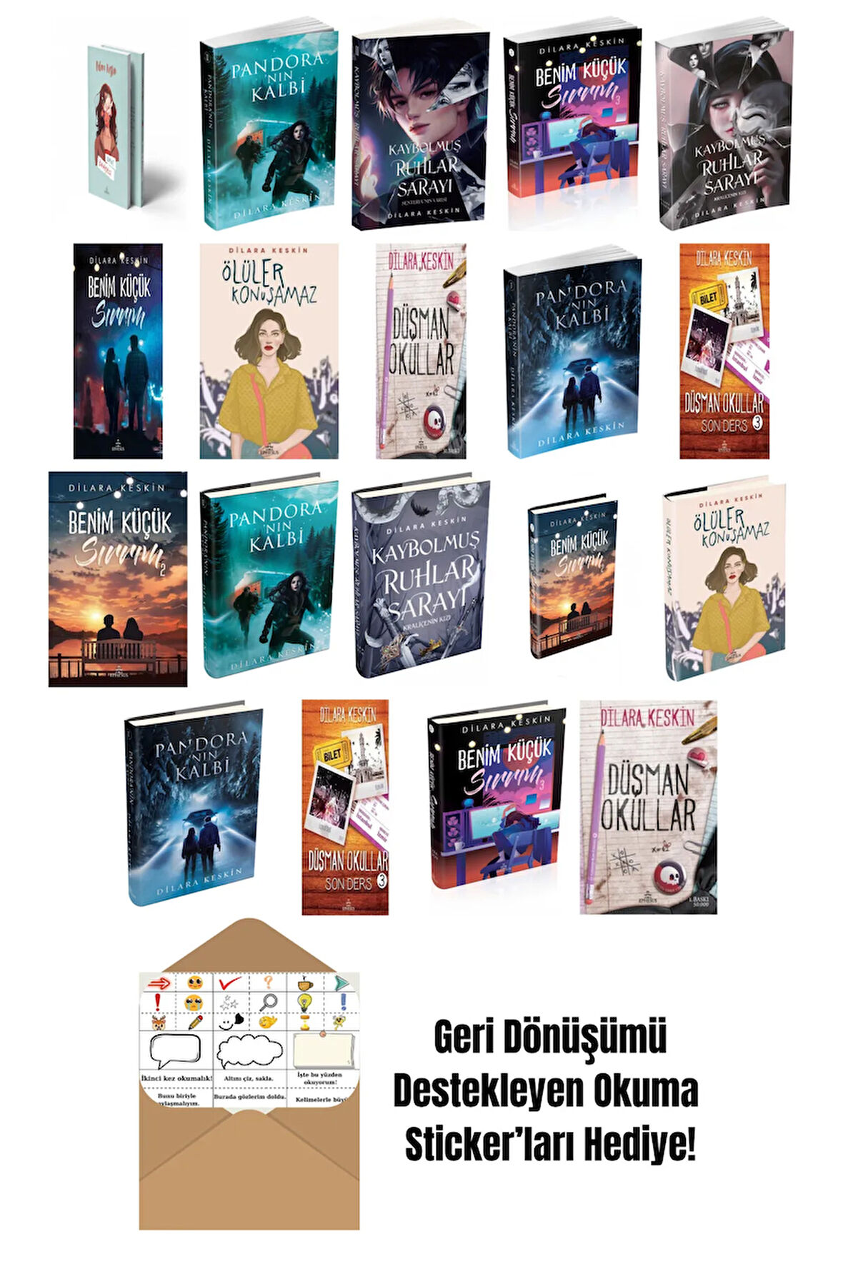 Dilara Keskin 19 Kitap Seti + Okuma Sticker'ları