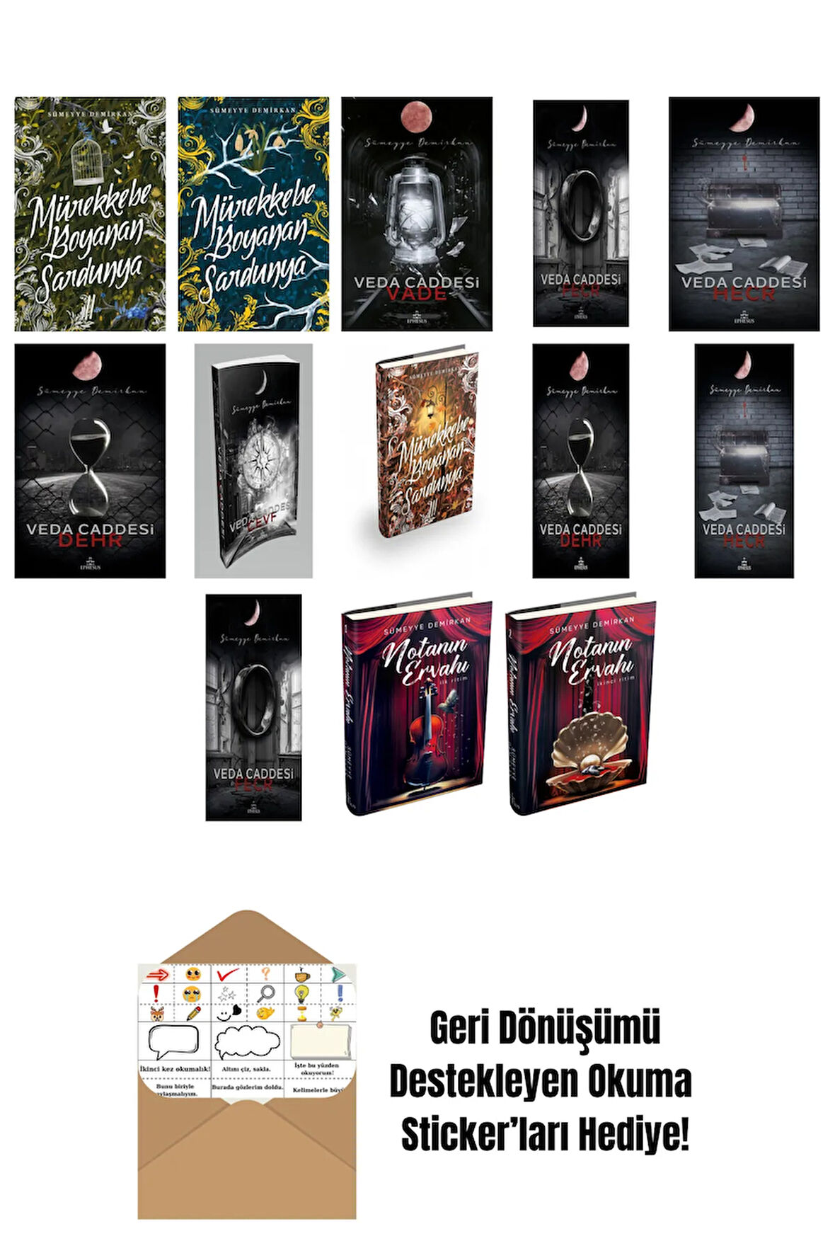 Sümeyye Demirkan 13 Kitap Seti + Okuma Sticker'ları