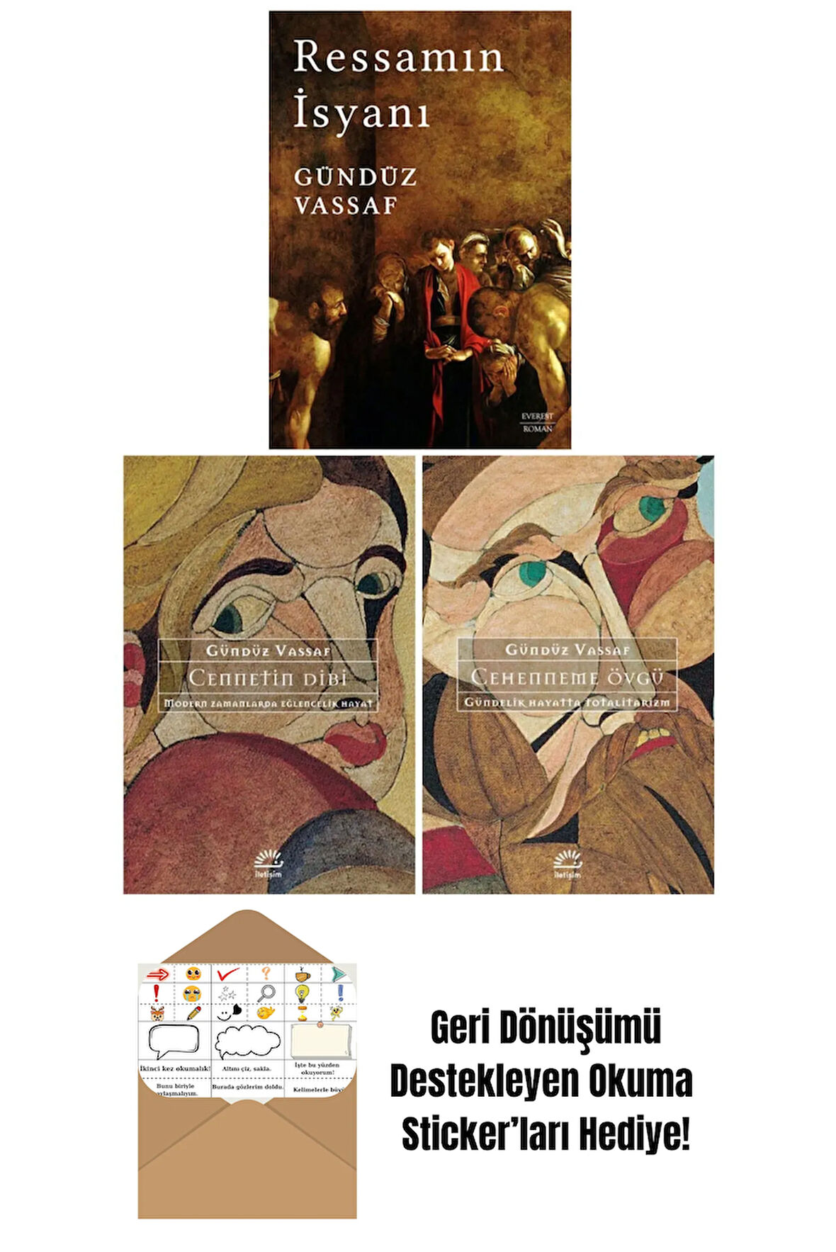 Gündüz Vassaf 3 Kitap Set + Okuma Sticker'ları
