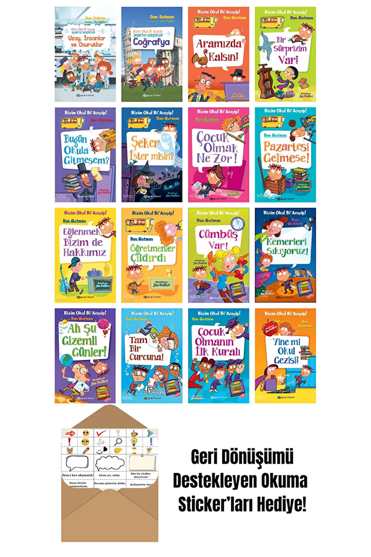Dan Gutman 16 Kitap Seti + Okuma Sticker'ları