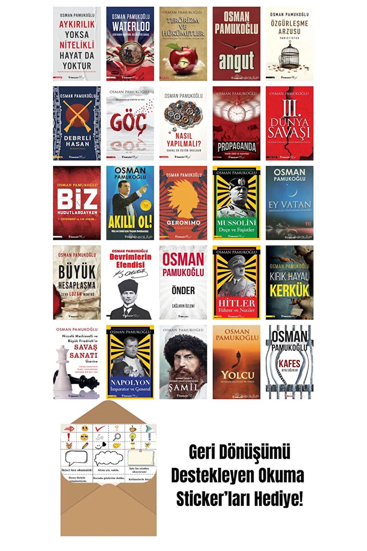 Osman Pamukoğlu 25 Kitap Seti + Okuma Sticker'ları