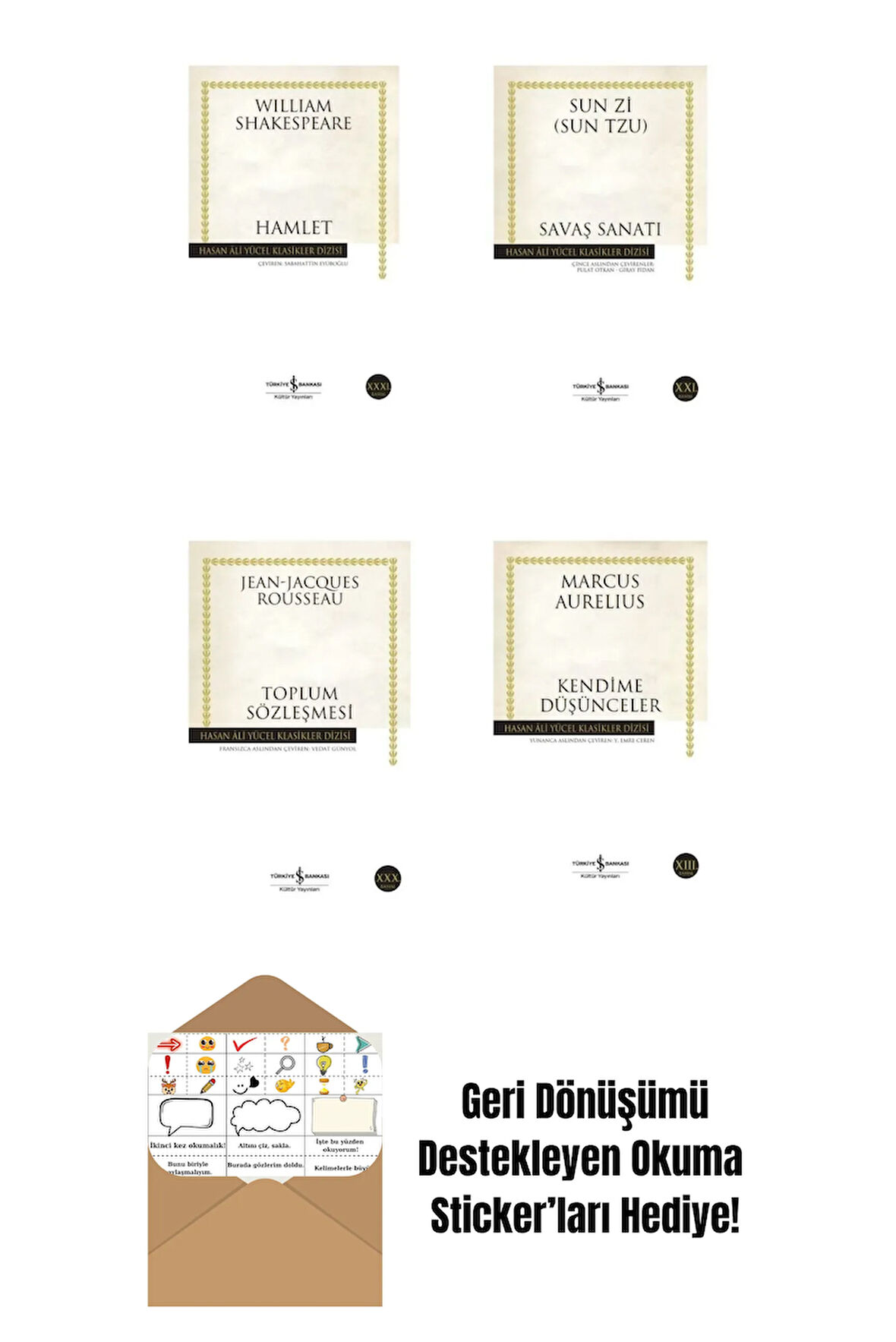 Hamlet - Toplum Sözleşmesi - Savaş Sanatı + Okuma Sticker'ları