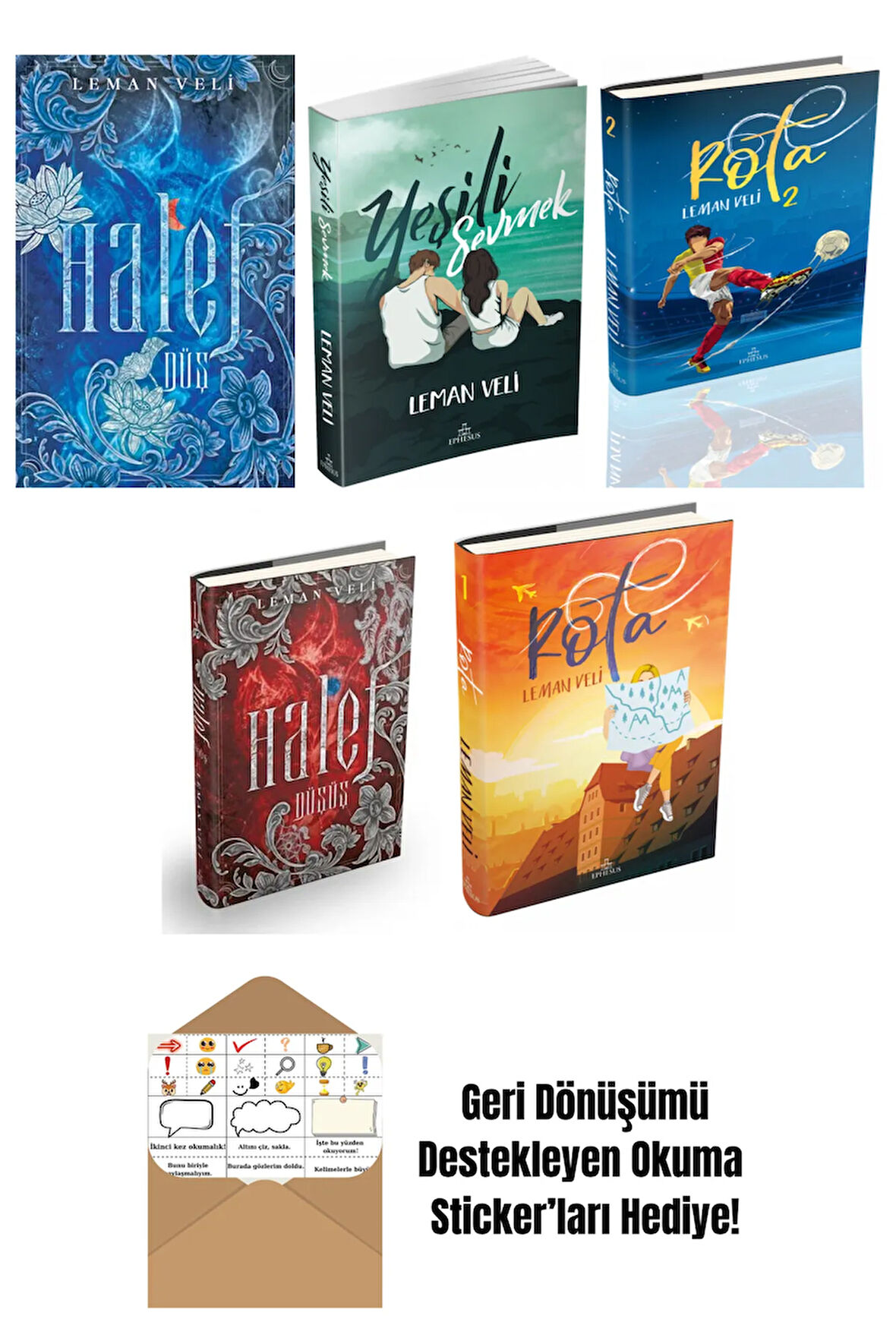 Leman Veli 5 Kitap Seti + Okuma Sticker'ları