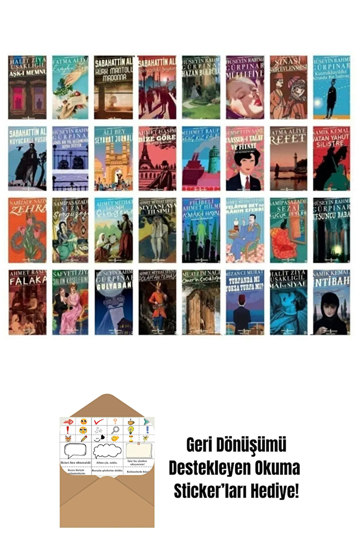 Türk Edebiyatı Klasikleri 32 Kitap + Okuma Sticker'ları