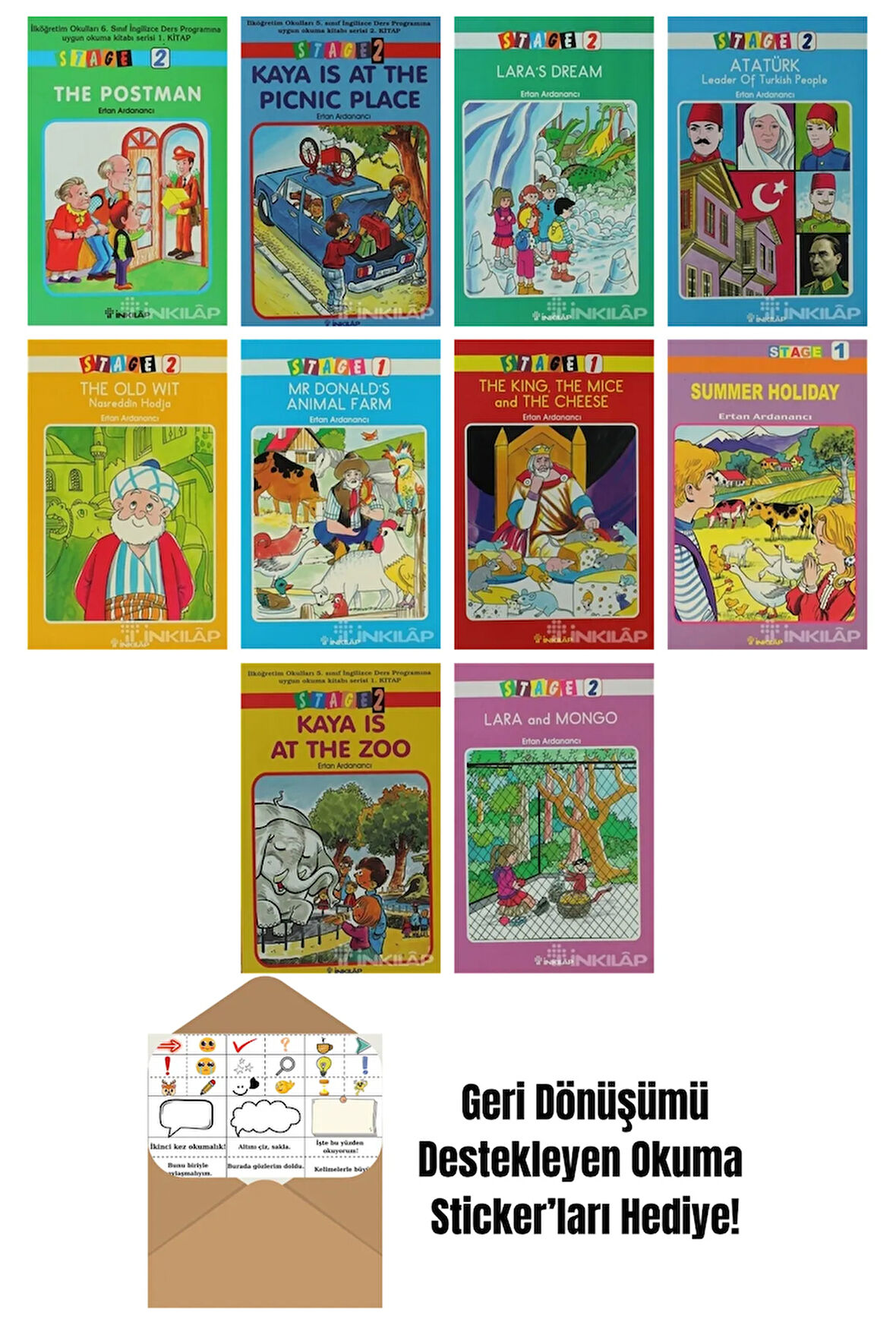 Ertan Ardanancı 10 Kitap Seti + Okuma Sticker'ları