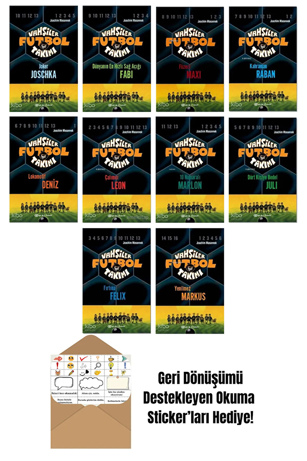 Joachim Masannek 10 Kitap Seti + Okuma Sticker'ları