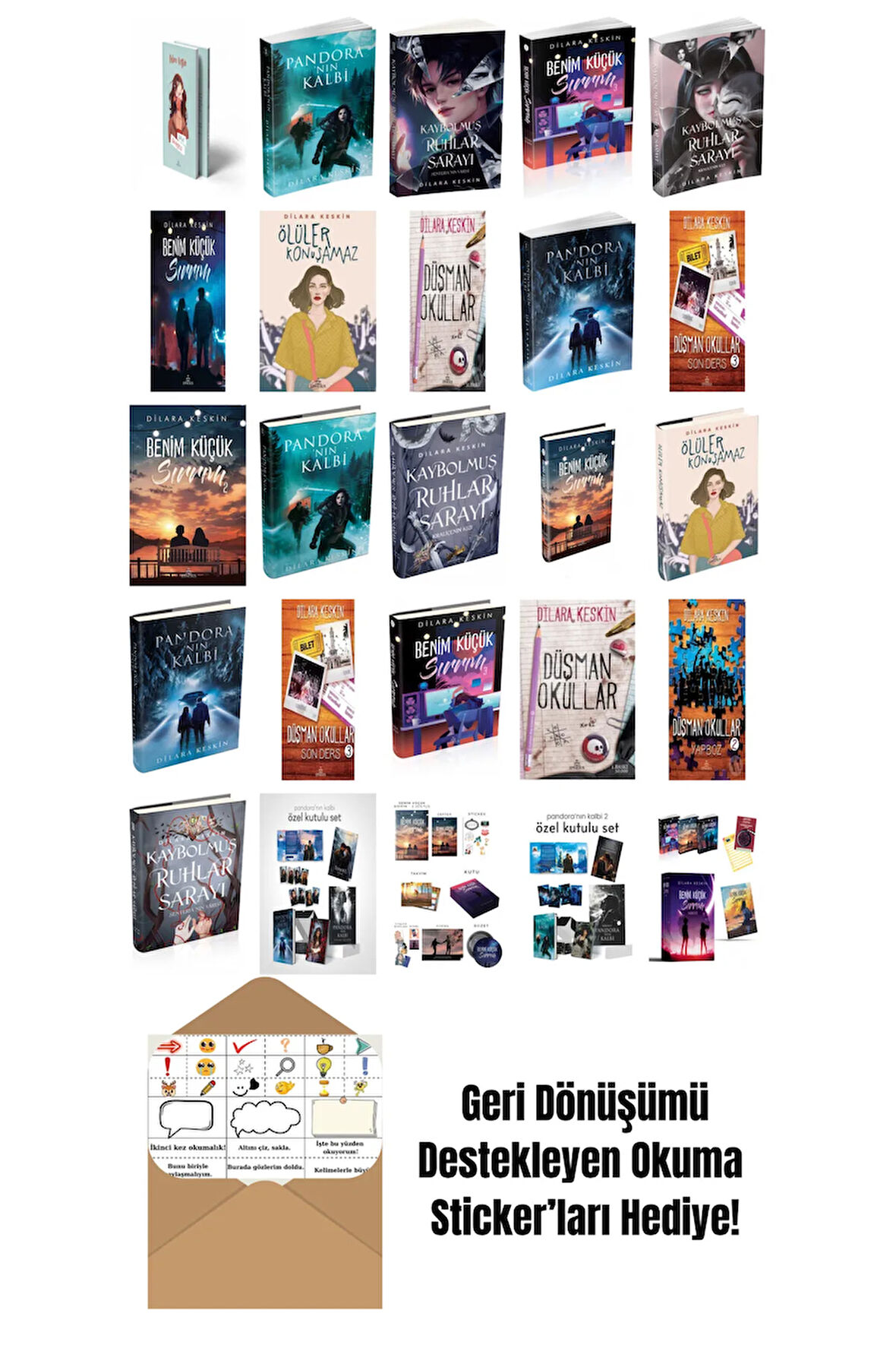 Dilara Keskin 25 Kitap Seti + Okuma Sticker'ları
