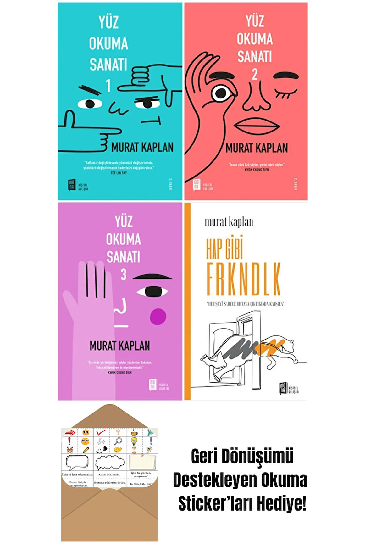 Murat Kaplan 4 Kitap Set + Okuma Sticker'ları