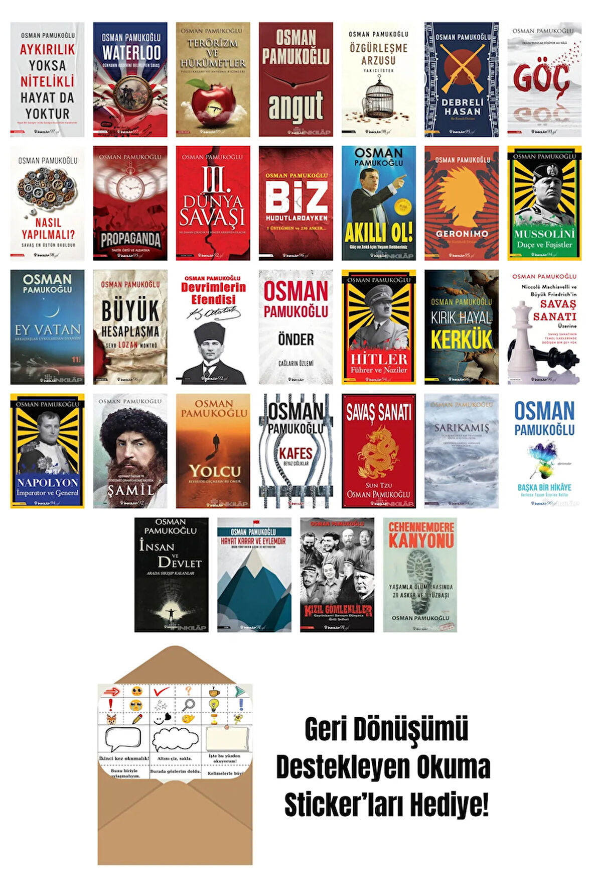 Osman Pamukoğlu 32 Kitap Seti + Okuma Sticker'ları