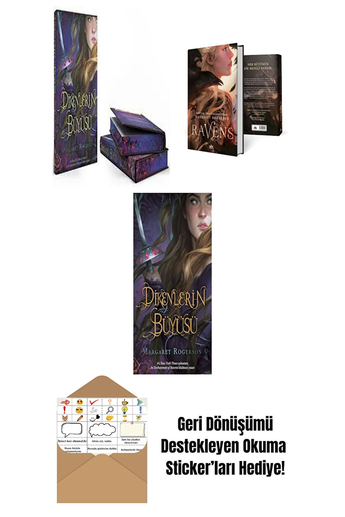 Margaret Rogerson 3 Kitap Seti + Okuma Sticker'ları