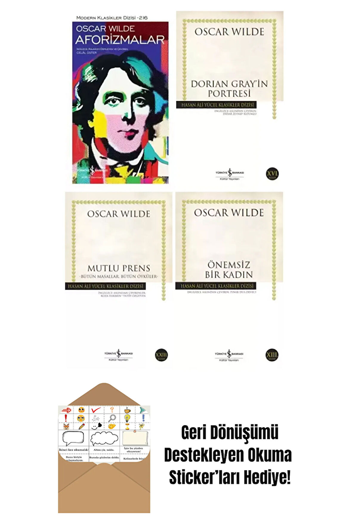 Oscar Wilde 4 Kitap Set + Okuma Sticker'ları