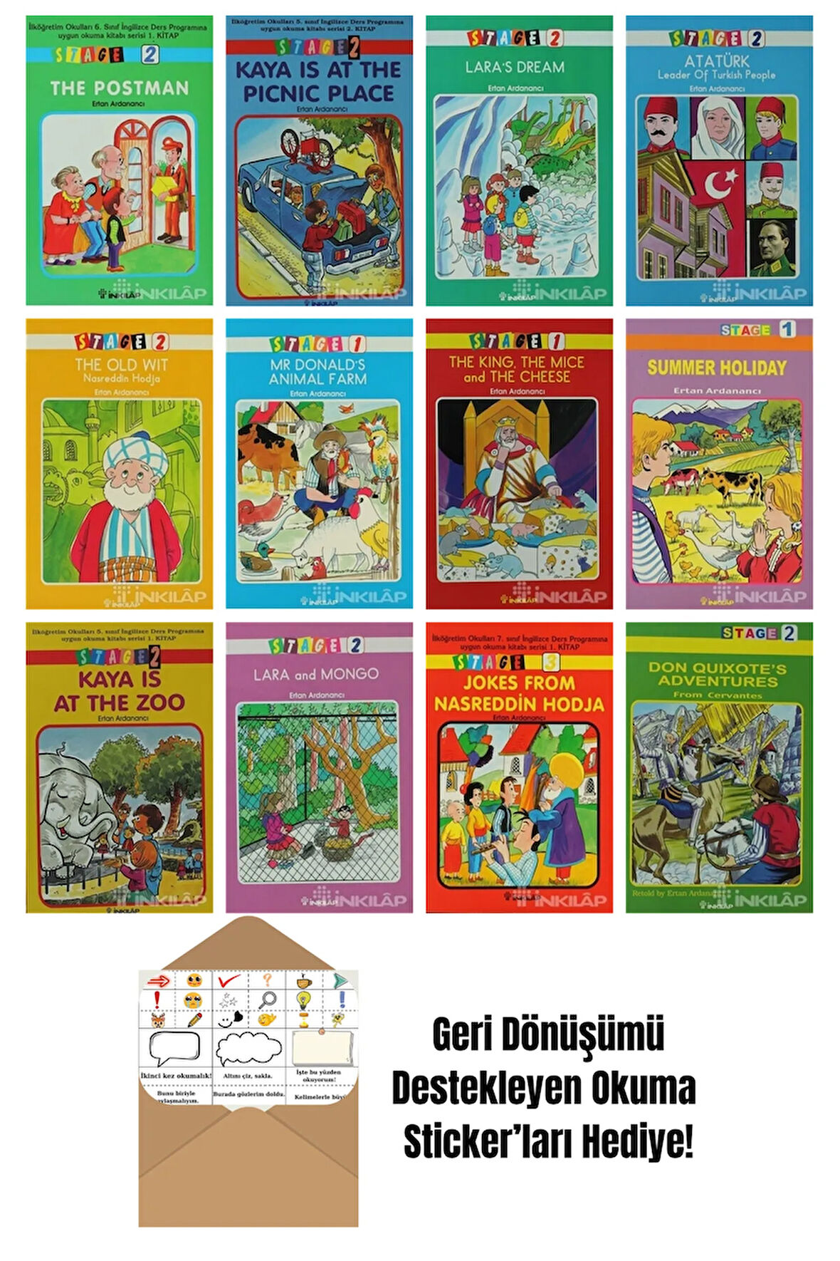Ertan Ardanancı 12 Kitap Seti + Okuma Sticker'ları