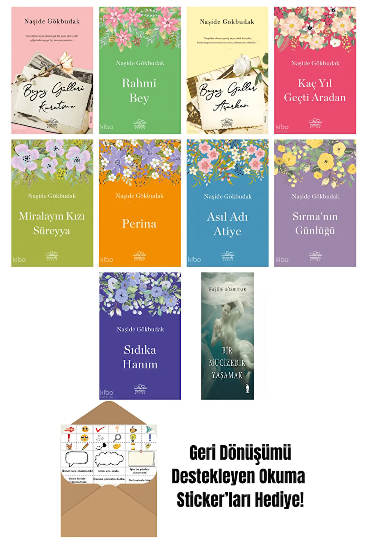Naşide Gökbudak 10 Kitap Seti + Okuma Sticker'ları