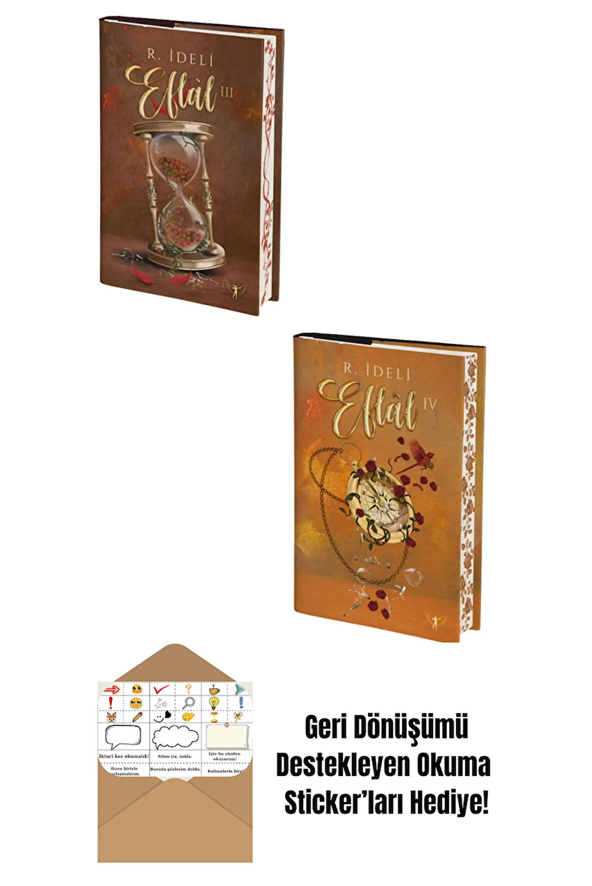 Eflal 3. ve 4. Kitaplar Set R. İdeli (Ciltli) + Okuma Sticker'ları