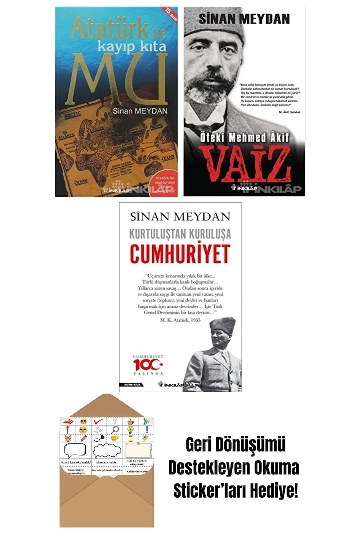 Sinan Meydan 3 Kitap Seti + Okuma Sticker'ları