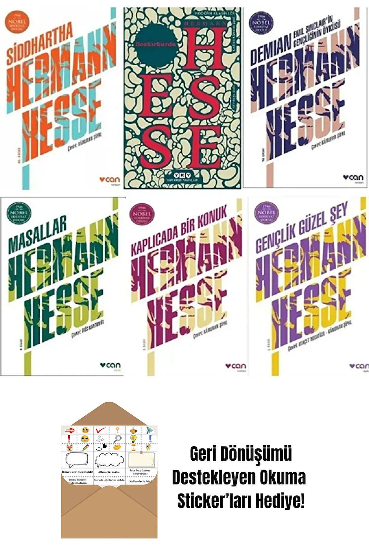 Hermann Hesse 6 Kitap Set + Okuma Sticker'ları