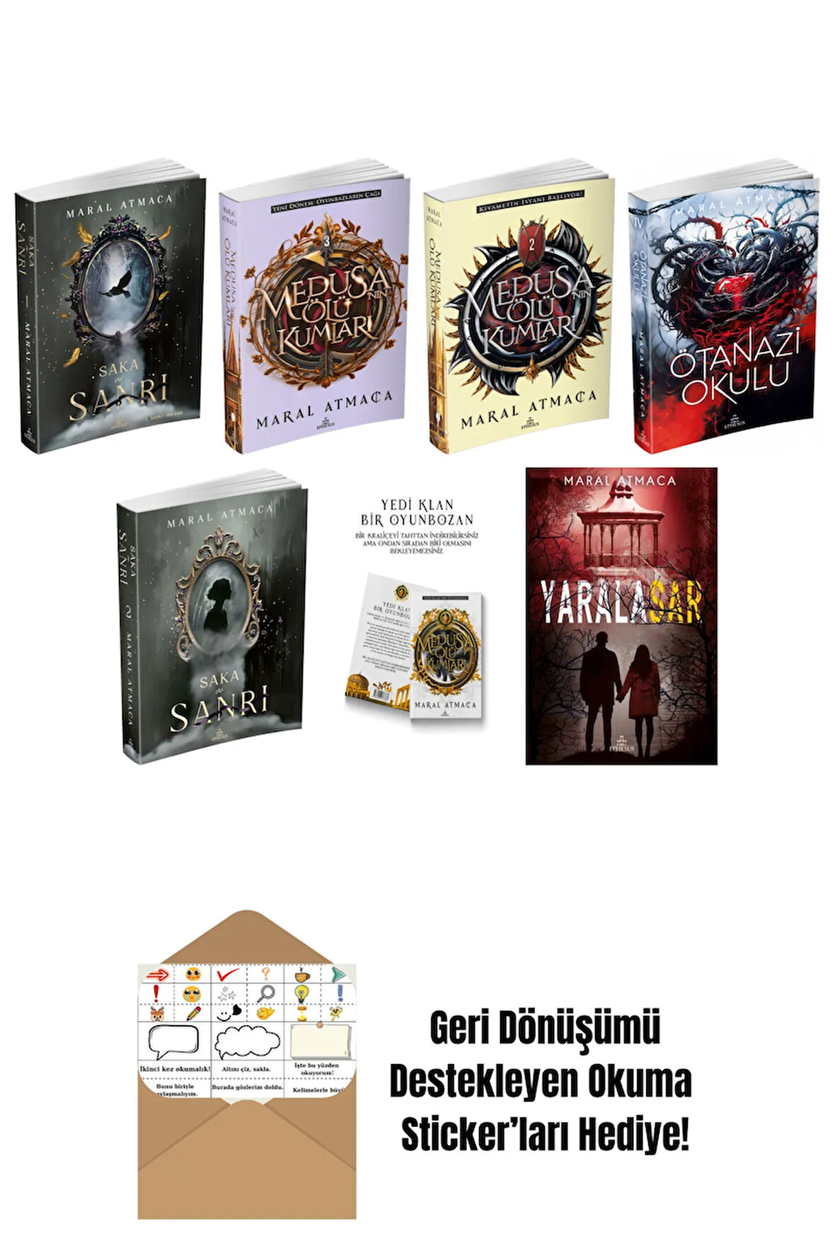 Maral Atmaca 7 Kitap Seti + Okuma Sticker'ları