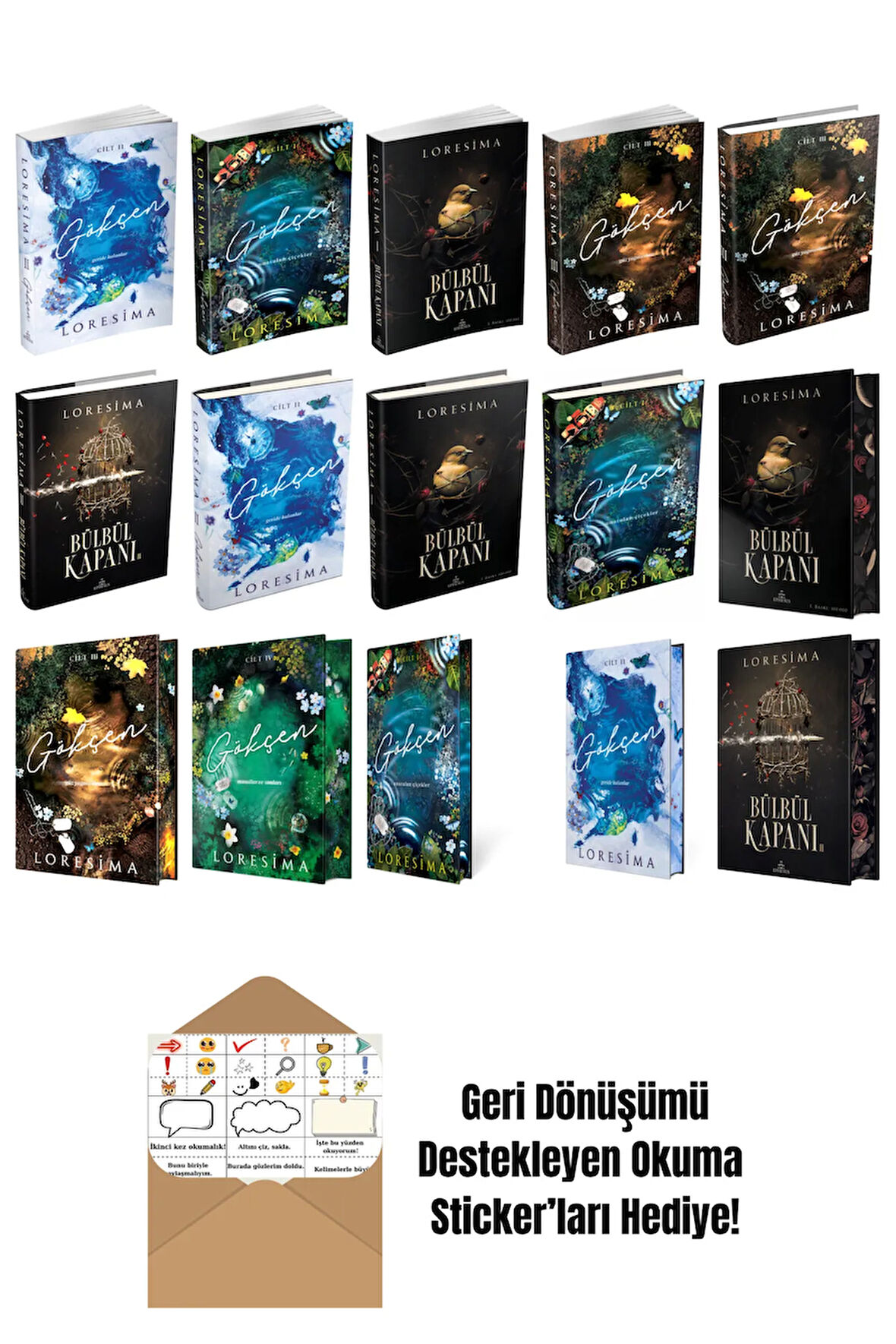 Loresima 15 Kitap Seti + Okuma Sticker'ları