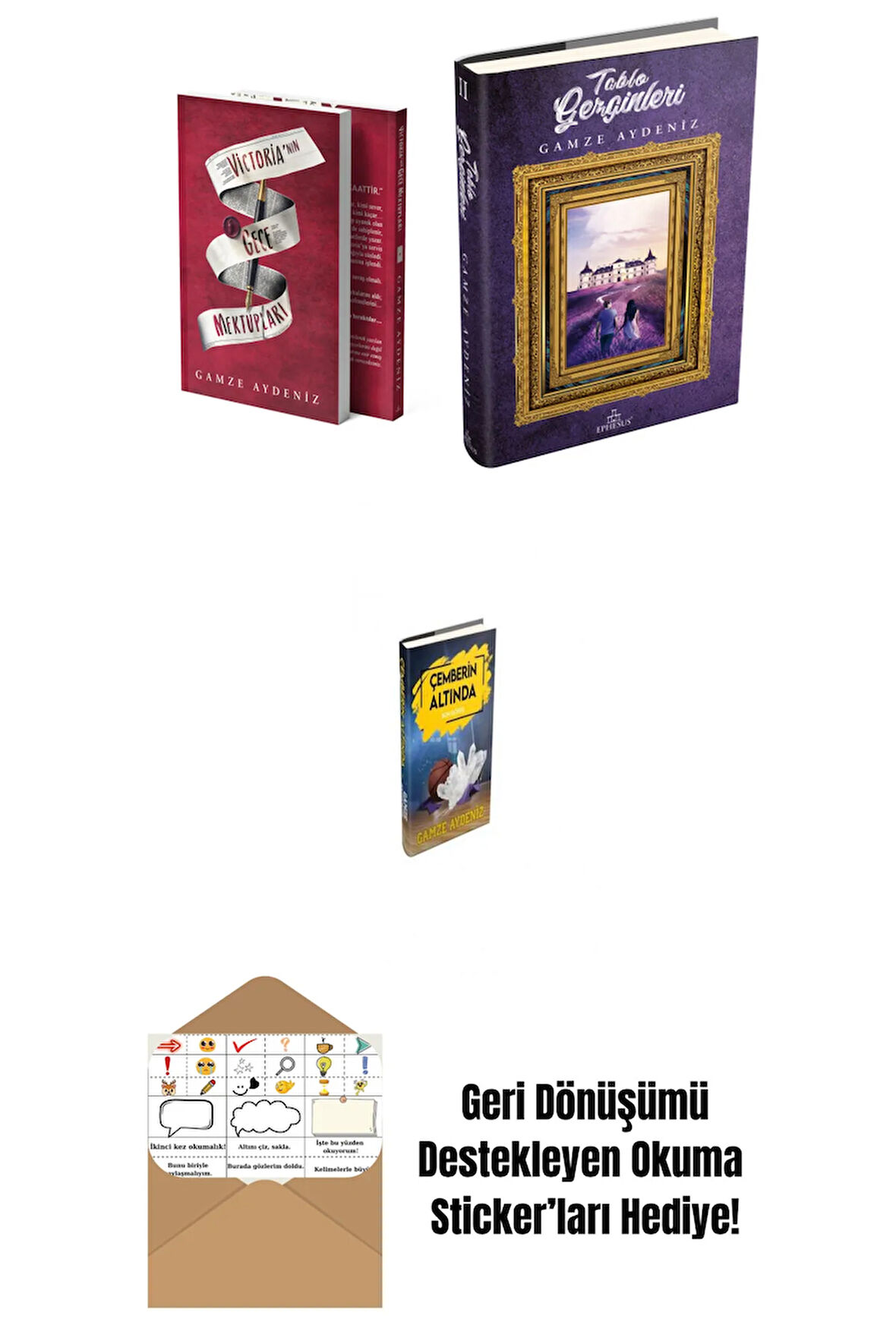 Gamze Aydeniz 3 Kitap Seti + Okuma Sticker'ları