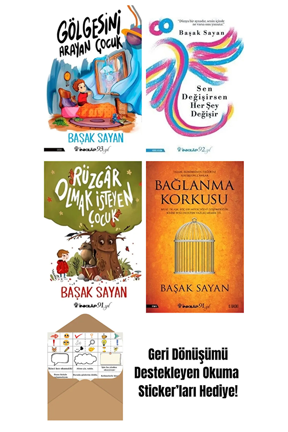 Başak Sayan 4 Kitap Seti + Okuma Sticker'ları