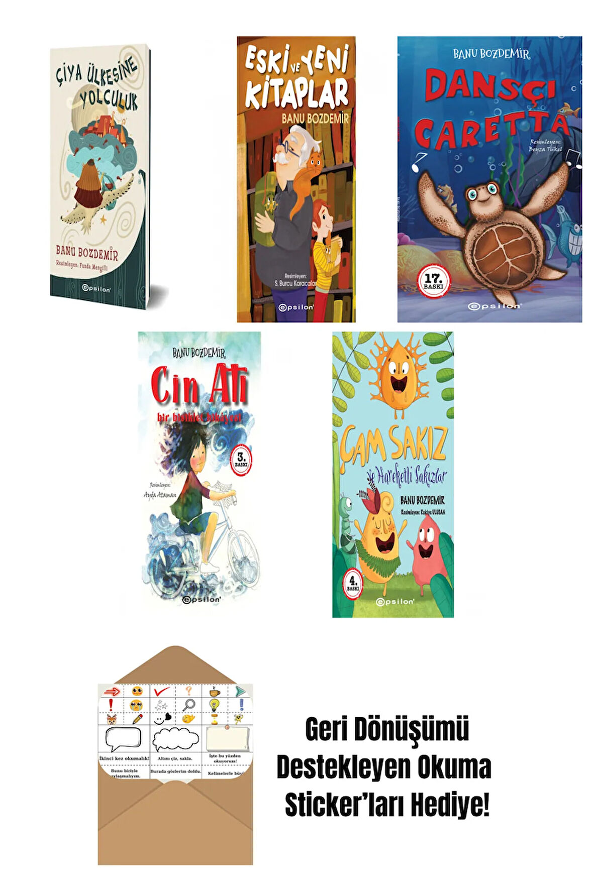 Banu Bozdemir 5 Kitap Seti + Okuma Sticker'ları