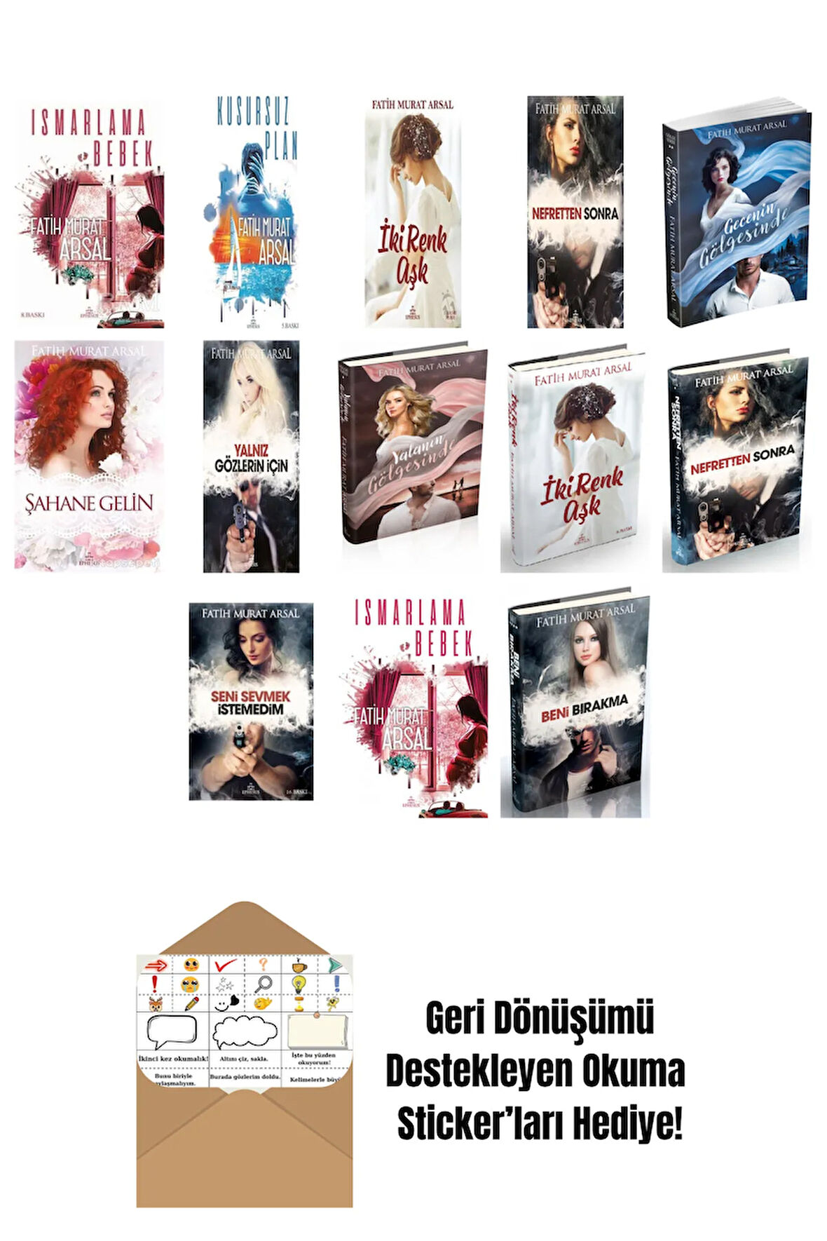 Fatih Murat Arsal 13 Kitap Seti + Okuma Sticker'ları