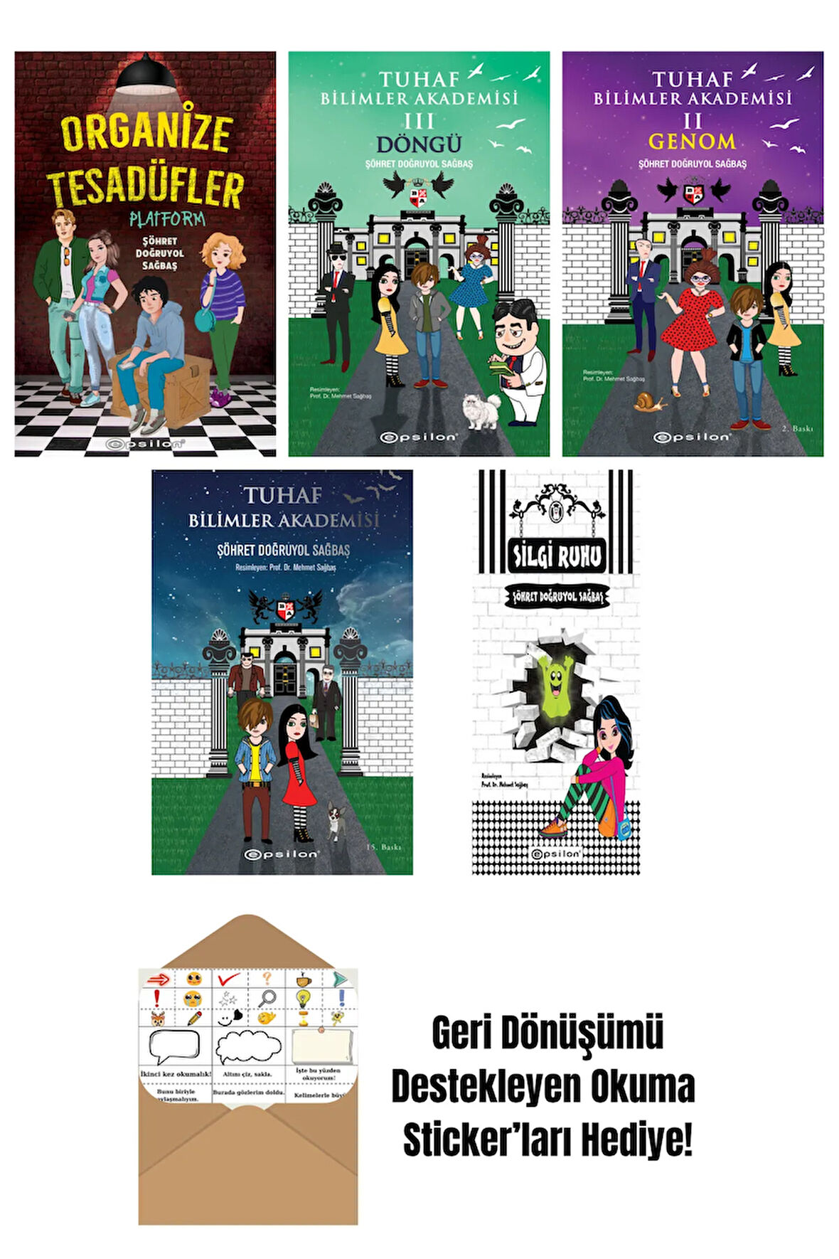 Şöhret Doğruyol Sağbaş 5 Kitap Seti + Okuma Sticker'ları