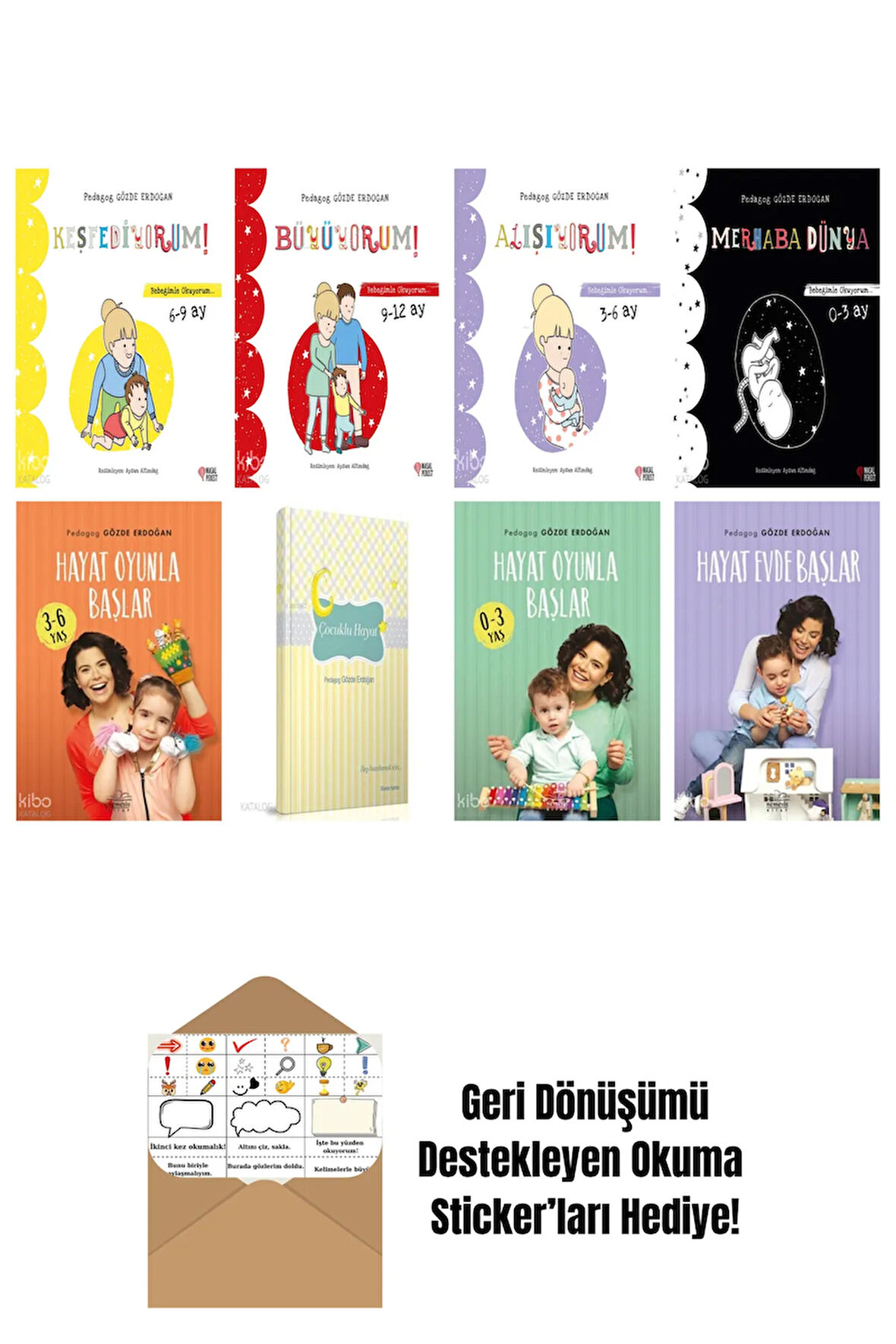 Gözde Erdoğan 8 Kitap Seti + Okuma Sticker'ları