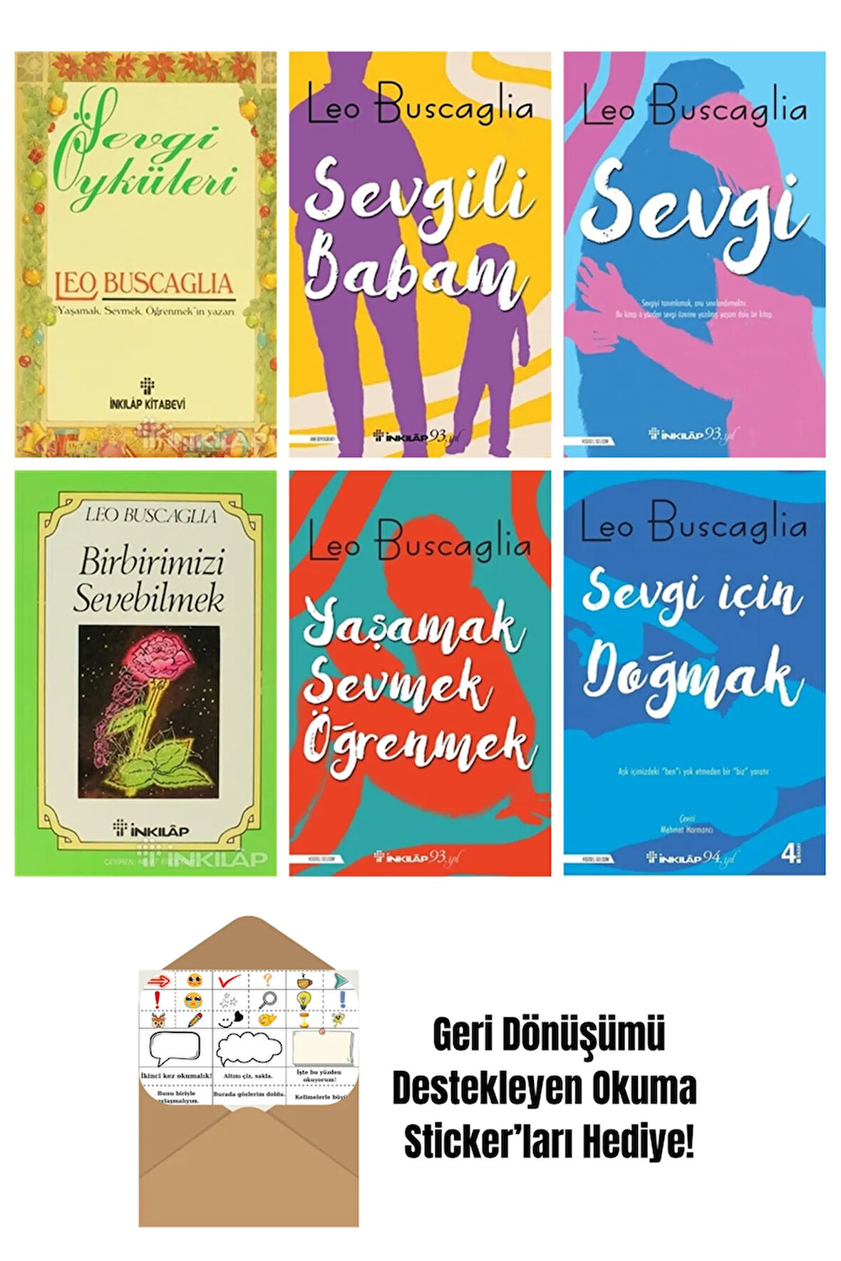 Leo Buscaglia 6 Kitap Seti + Okuma Sticker'ları