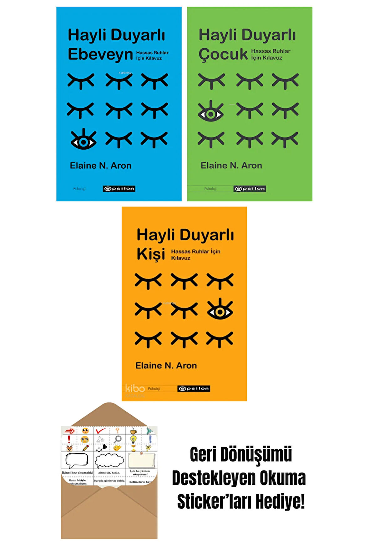 Elaine N. Aron 3 Kitap Seti + Okuma Sticker'ları