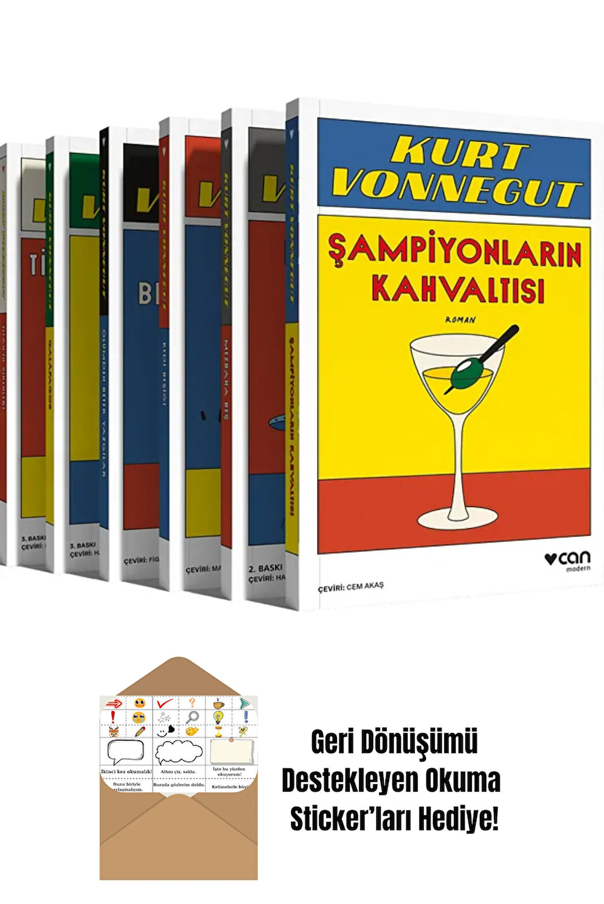 Kurt Vonnegut Seti (6 KİTAP) + Okuma Sticker'ları