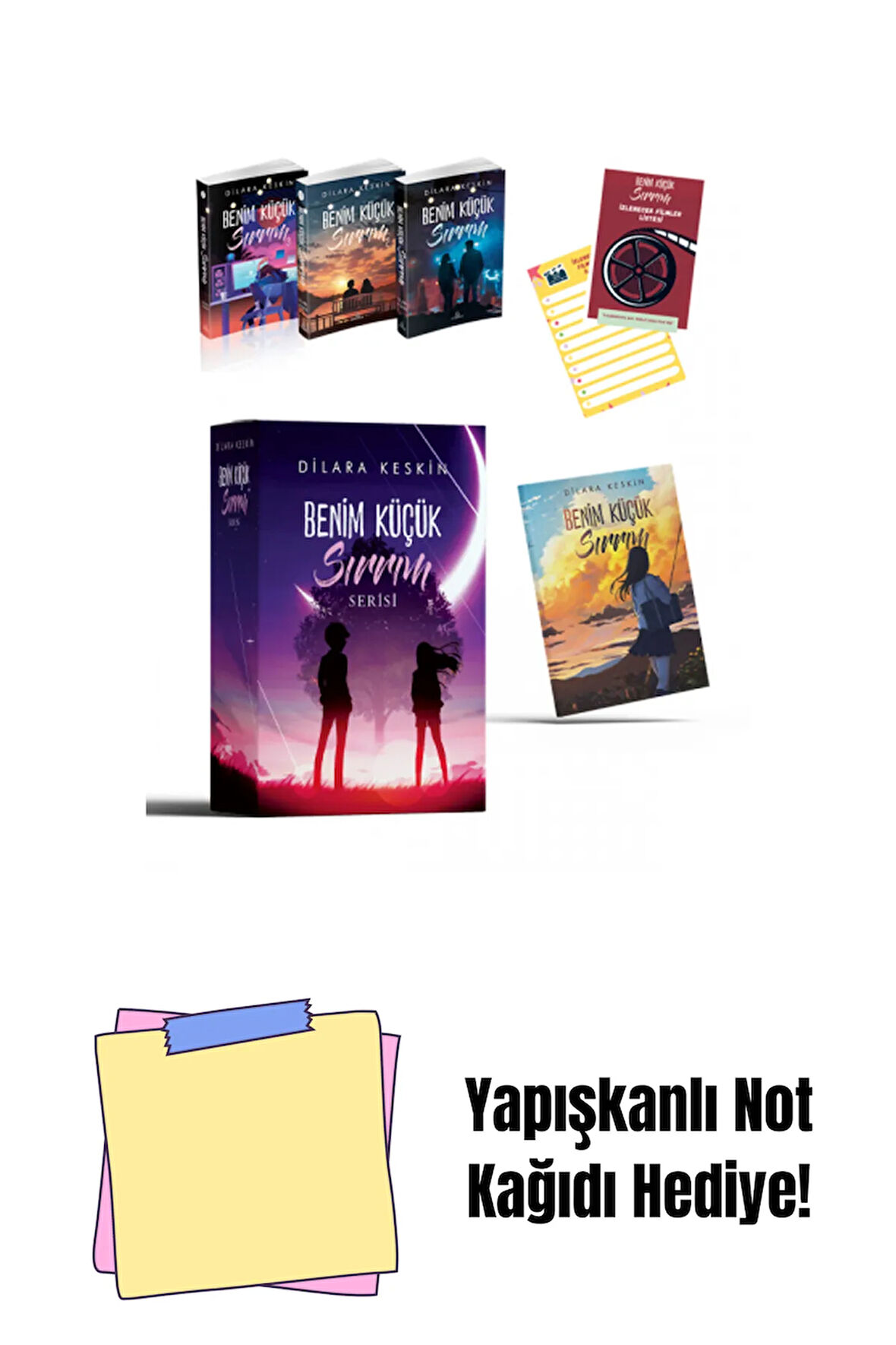 SET- BENİM KÜÇÜK SIRRIM (3 KİTAP), CİLTSİZ + Yapışkanlı Not Kağıdı