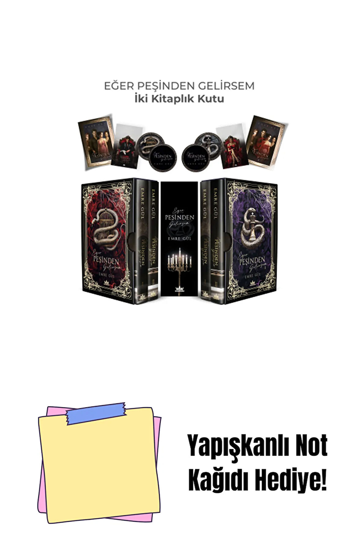 EĞER PEŞİNDEN GELİRSEM 2- YAN BOYAMALI + Yapışkanlı Not Kağıdı