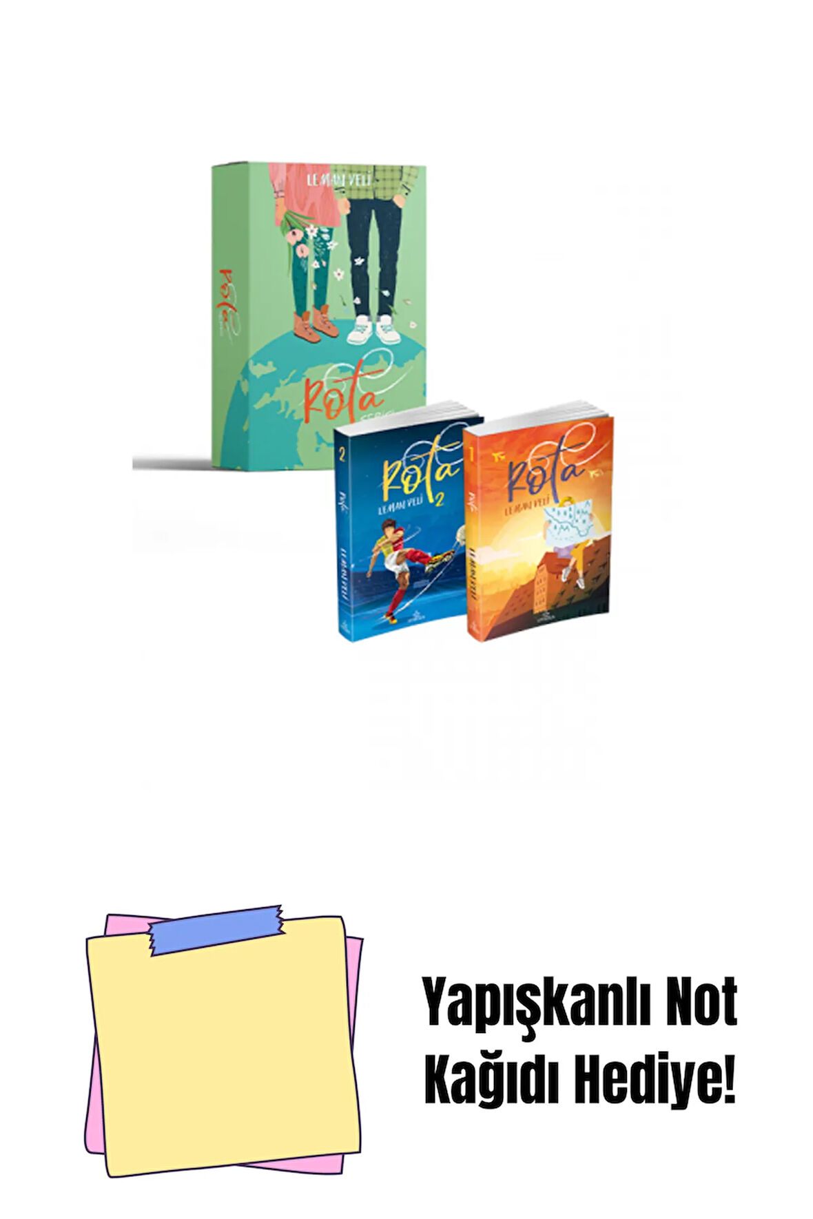 SET- ROTA (2 KİTAP), CİLTSİZ + Yapışkanlı Not Kağıdı