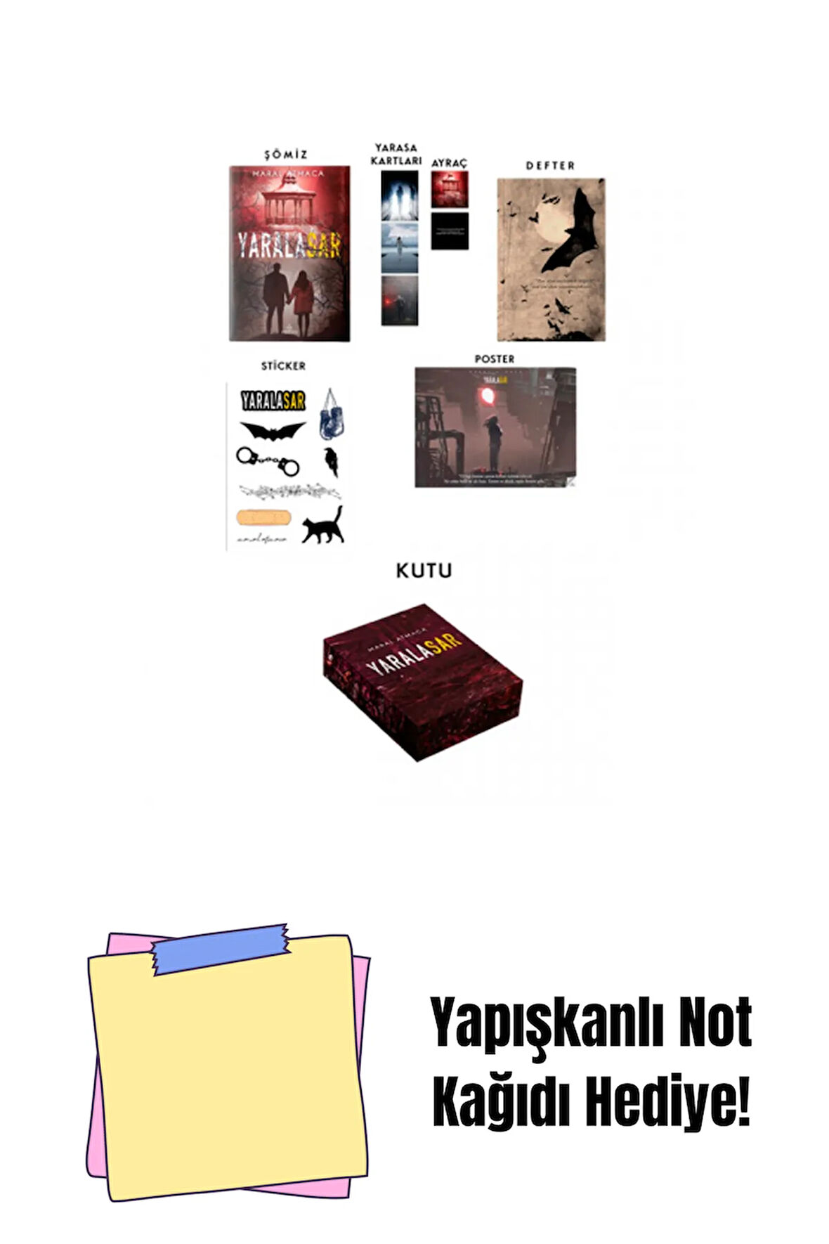 ÖZEL SERİ- YARALASAR -4 (TEK KİTAP), CİLTLİ + Yapışkanlı Not Kağıdı